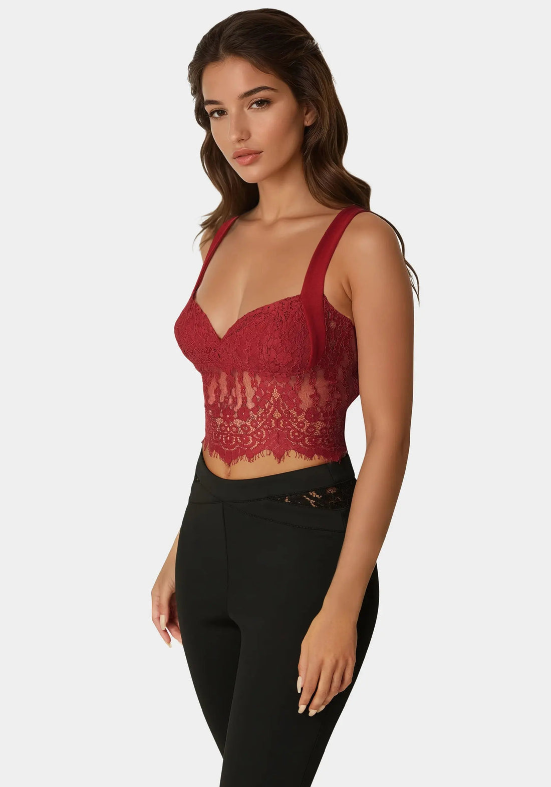 Bebe_Lace Corset_7SWT0383BE_RED DAHILA_02