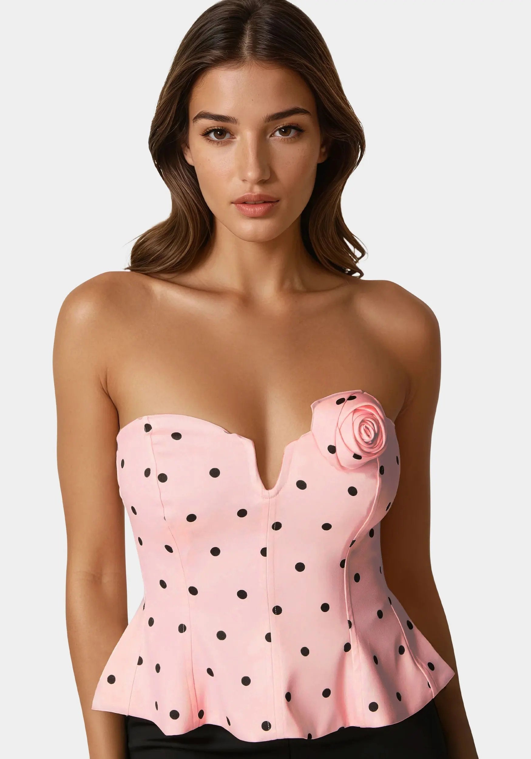 Bebe_Rosette Satin Corset_7SWT0384BE_MARYS ROSE DOT PRINT_04