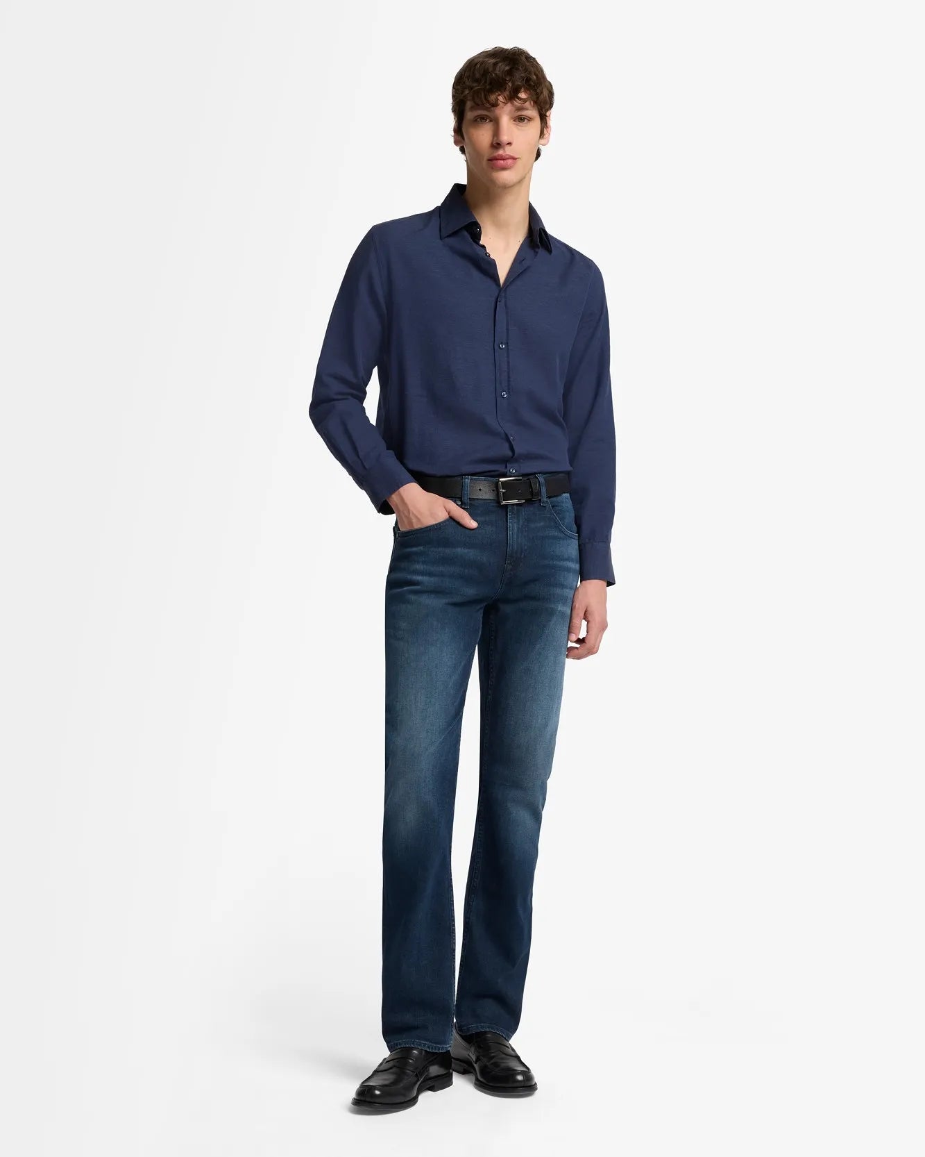 7 For All Mankind_Dark Blue_Luxe Performance Straight_7T400R46_DKB_01