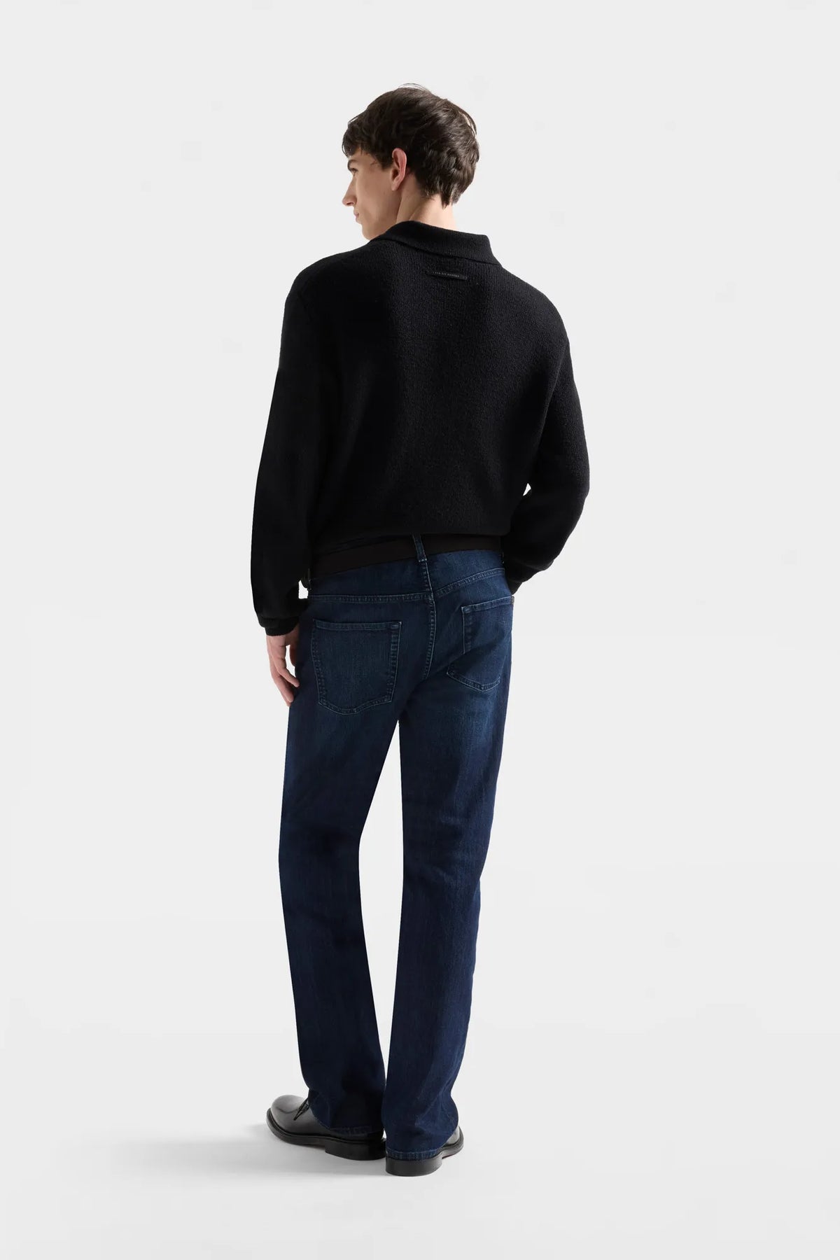 7 For All Mankind Dark Blue Men The Bootcut in Airweft SKU: 7T4E083L_1C6 Image 04