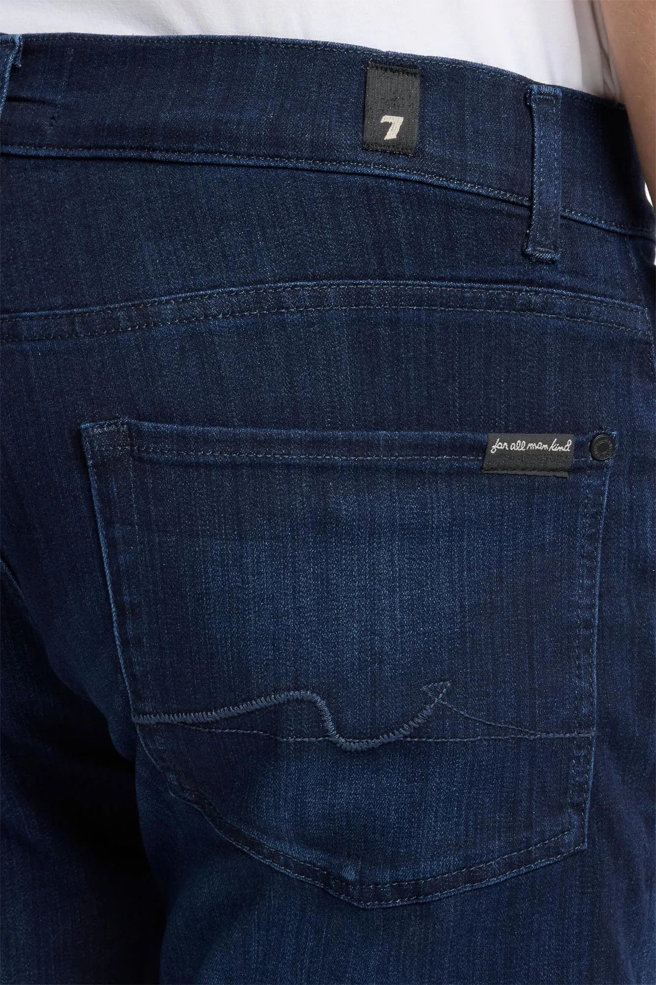 7 For All Mankind Mid Blue Men Standard in Luxe Performance SKU: 7T519A23_LPD Image 04