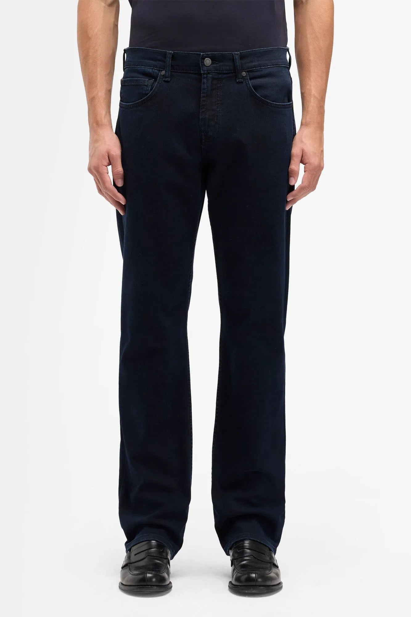 7 For All Mankind Dark Blue Men Standard in Luxe Performance SKU: 7T519B78_XXB Image 03