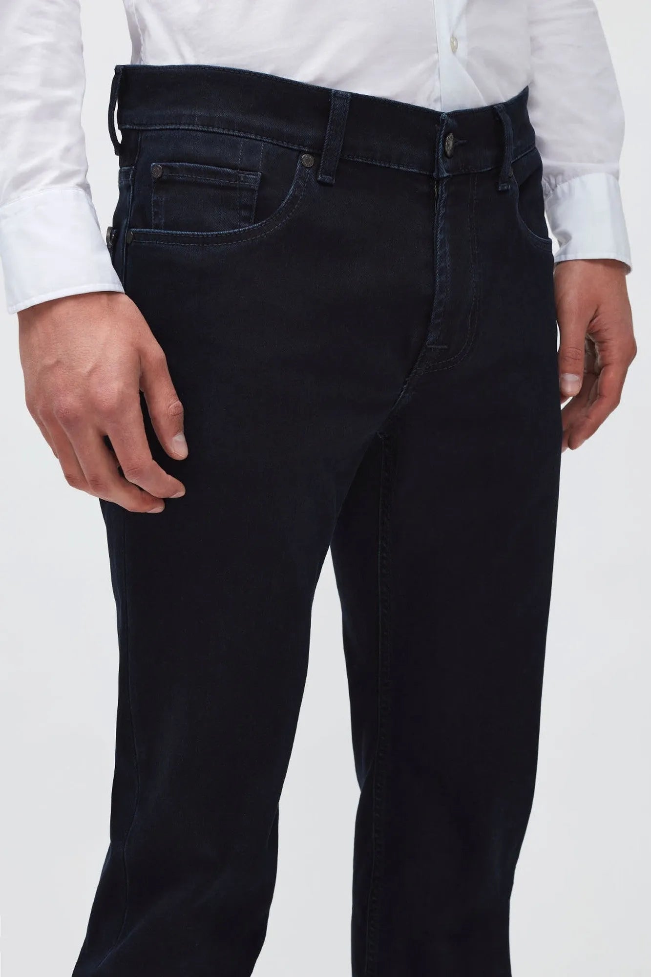 7 For All Mankind Dark Blue Men Standard in Luxe Performance SKU: 7T519B78_XXB Image 07