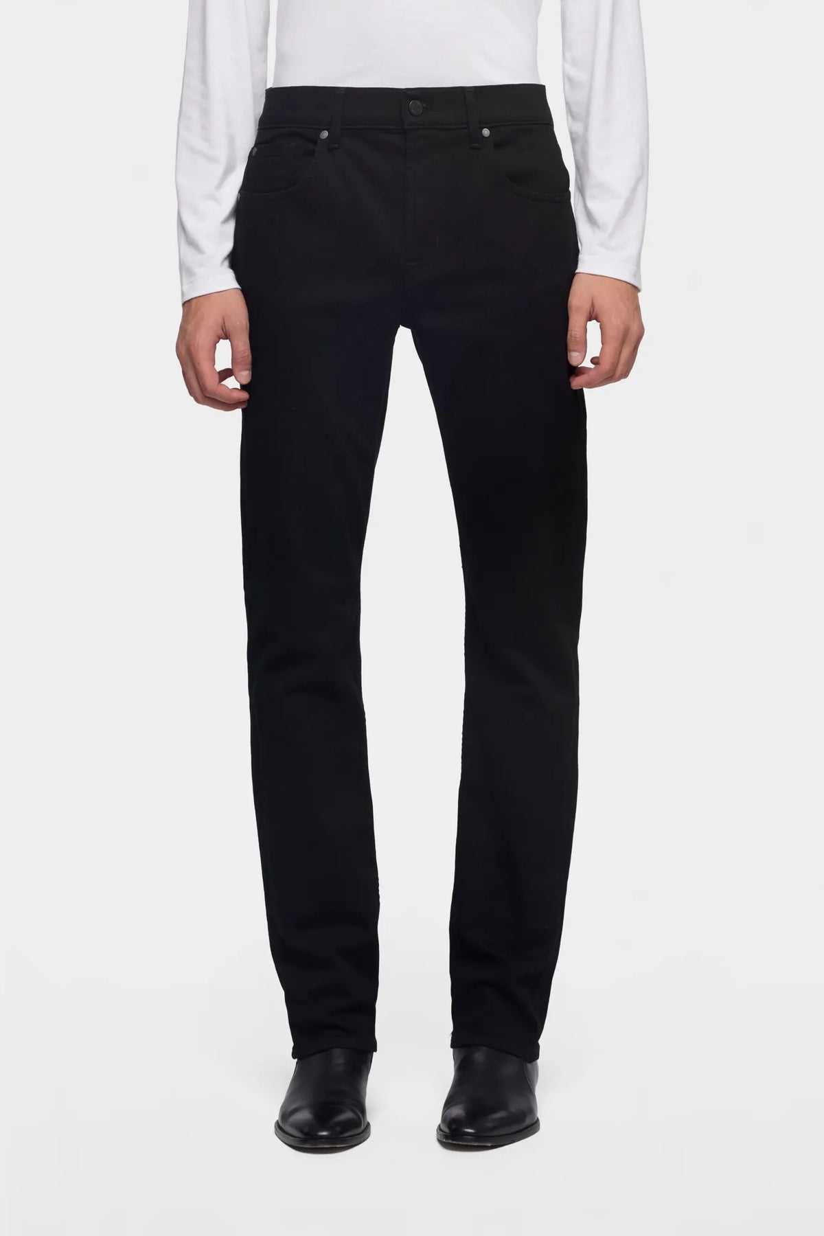 7 For All Mankind Black Men Standard in Luxe Performance SKU: 7T519B82_LPB Image 02