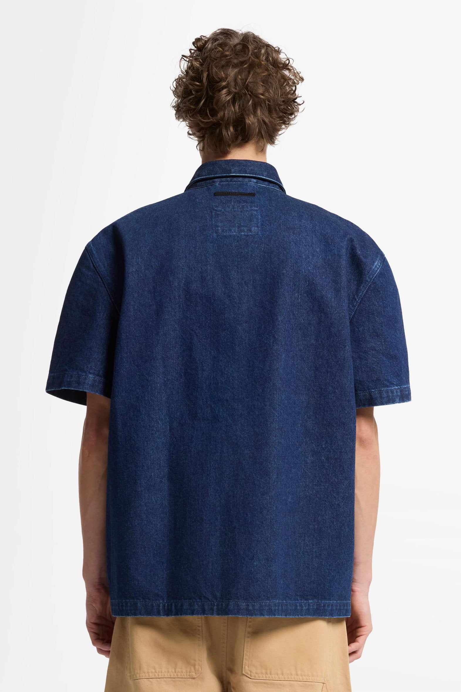 7 For All Mankind_Utility Camp Shirt Carpenter Blue_7T667E48-BLU_BLU_05