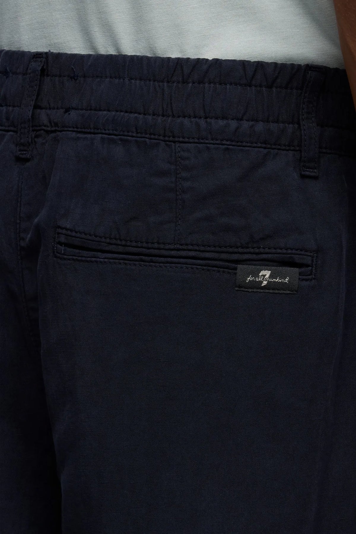 7 For All Mankind Navy Men Hybrid Jogger in Linen Blend SKU: 7TBY0E41_09U Image 03