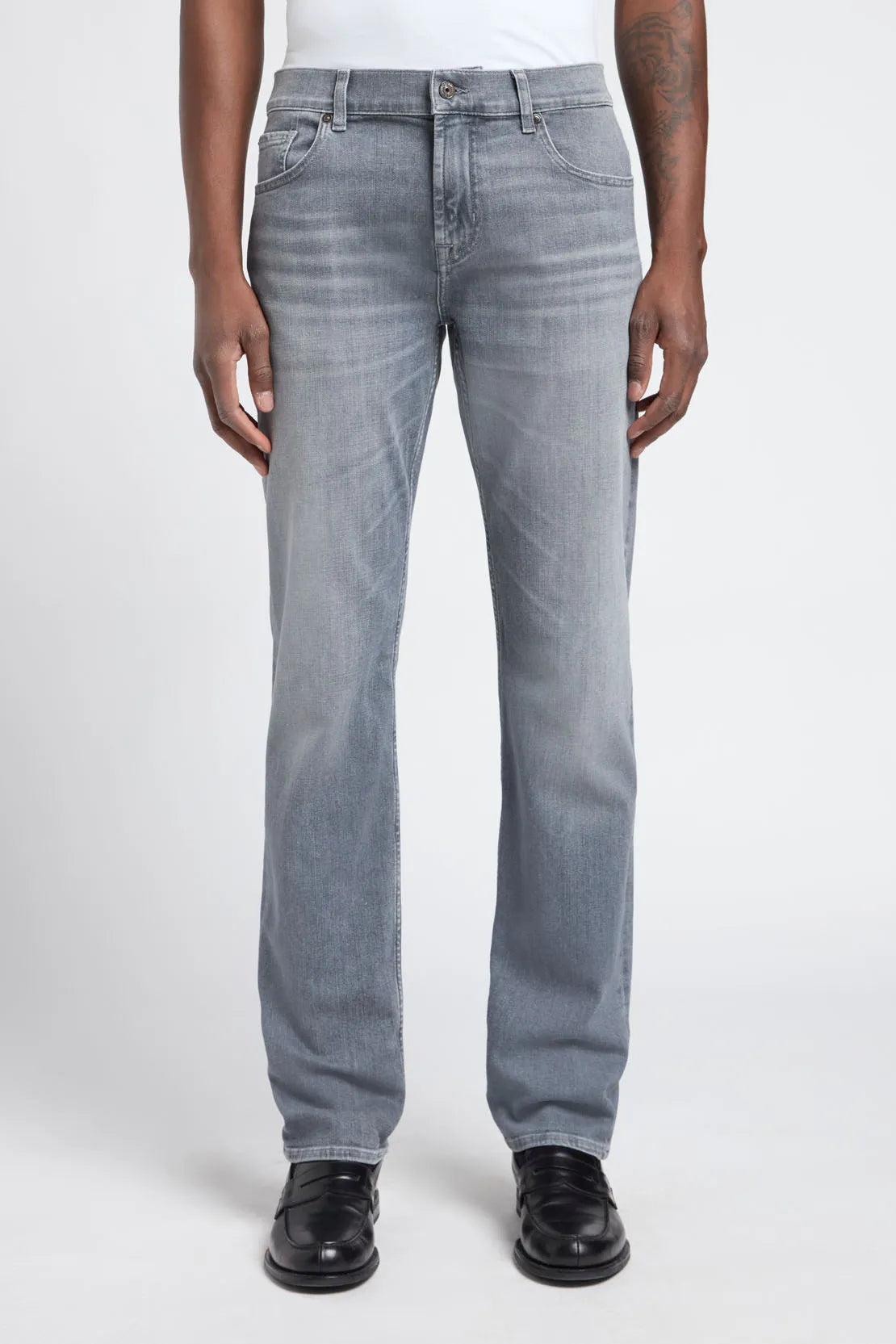 7 For All Mankind Grey Men Slimmy Special Edition Jeans SKU: 7TC4SC11_3LI Image 01