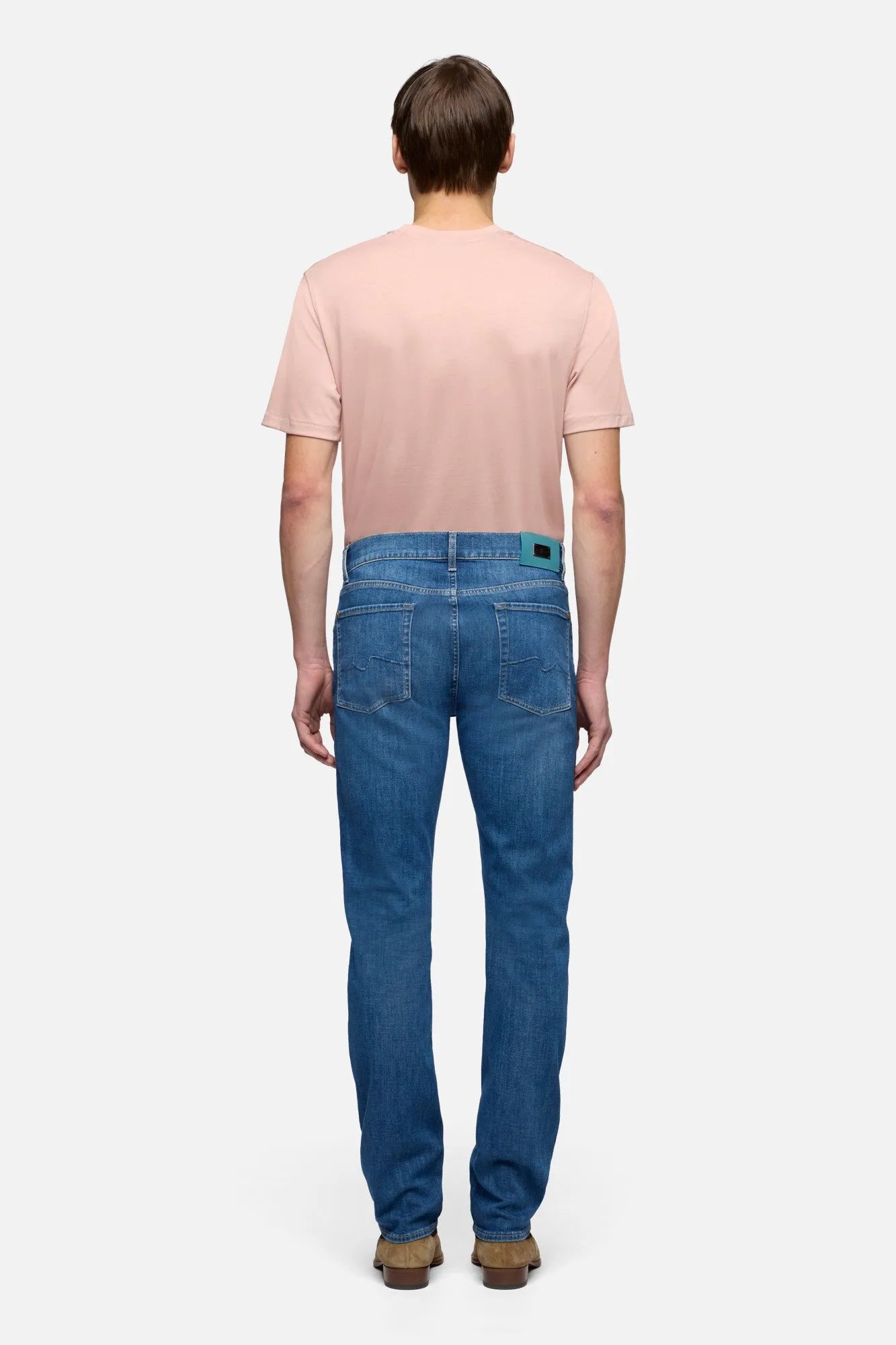 7 For All Mankind Mid Blue Men Slimmy in Special Edition SKU: 7TC4SR51_3A6 Image 05