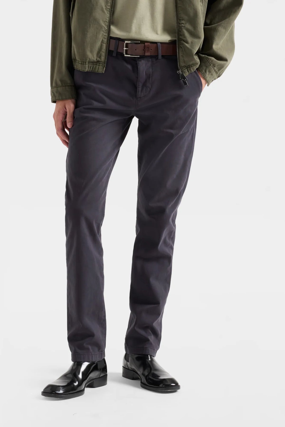 7 For All Mankind Dark Blue Men Slimmy Chinos SKU: 7TC50E45_STS Image 02