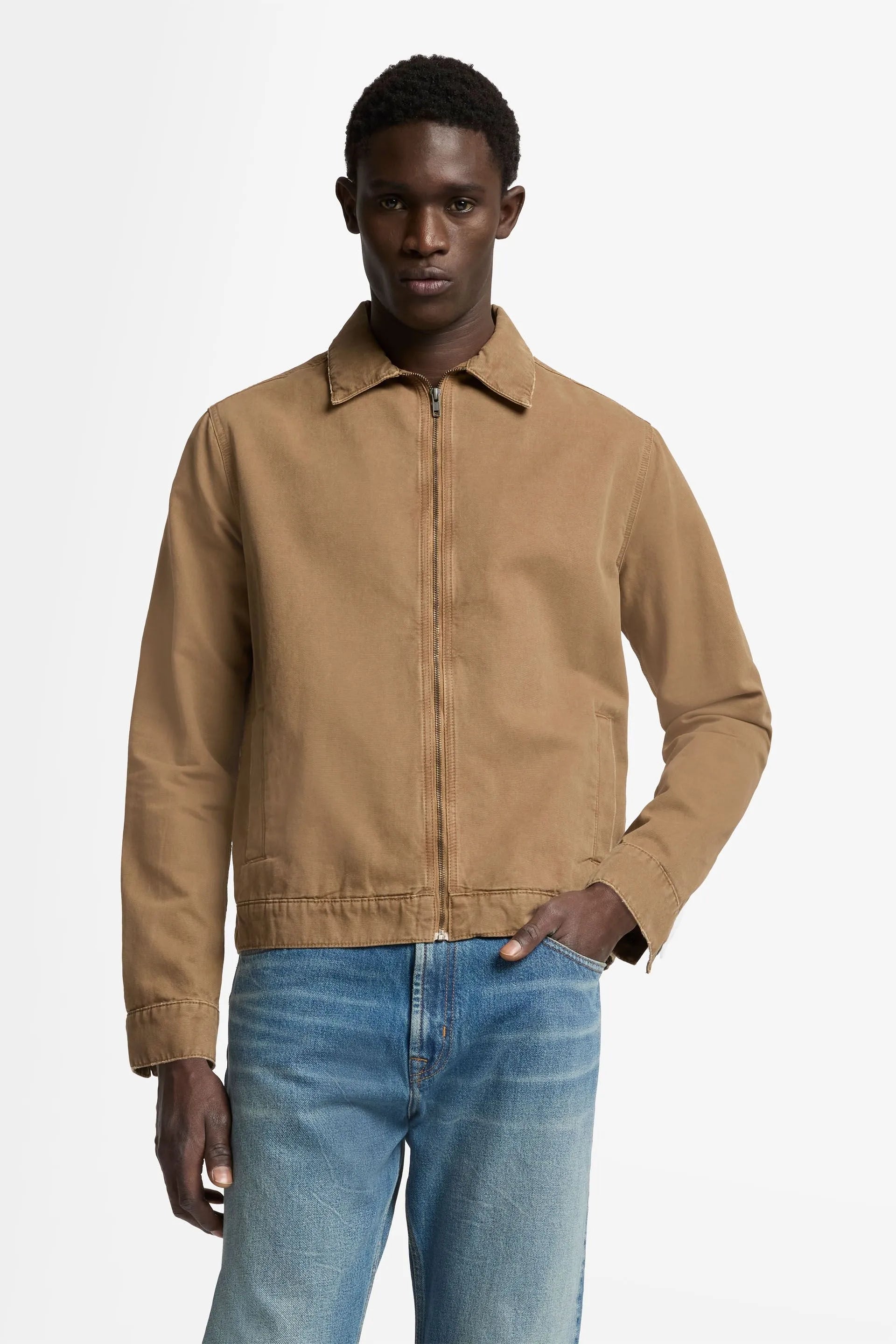 7 For All Mankind_Beige_Harrington Jacket Canvas Khaki_7TI20E44_1DG_01