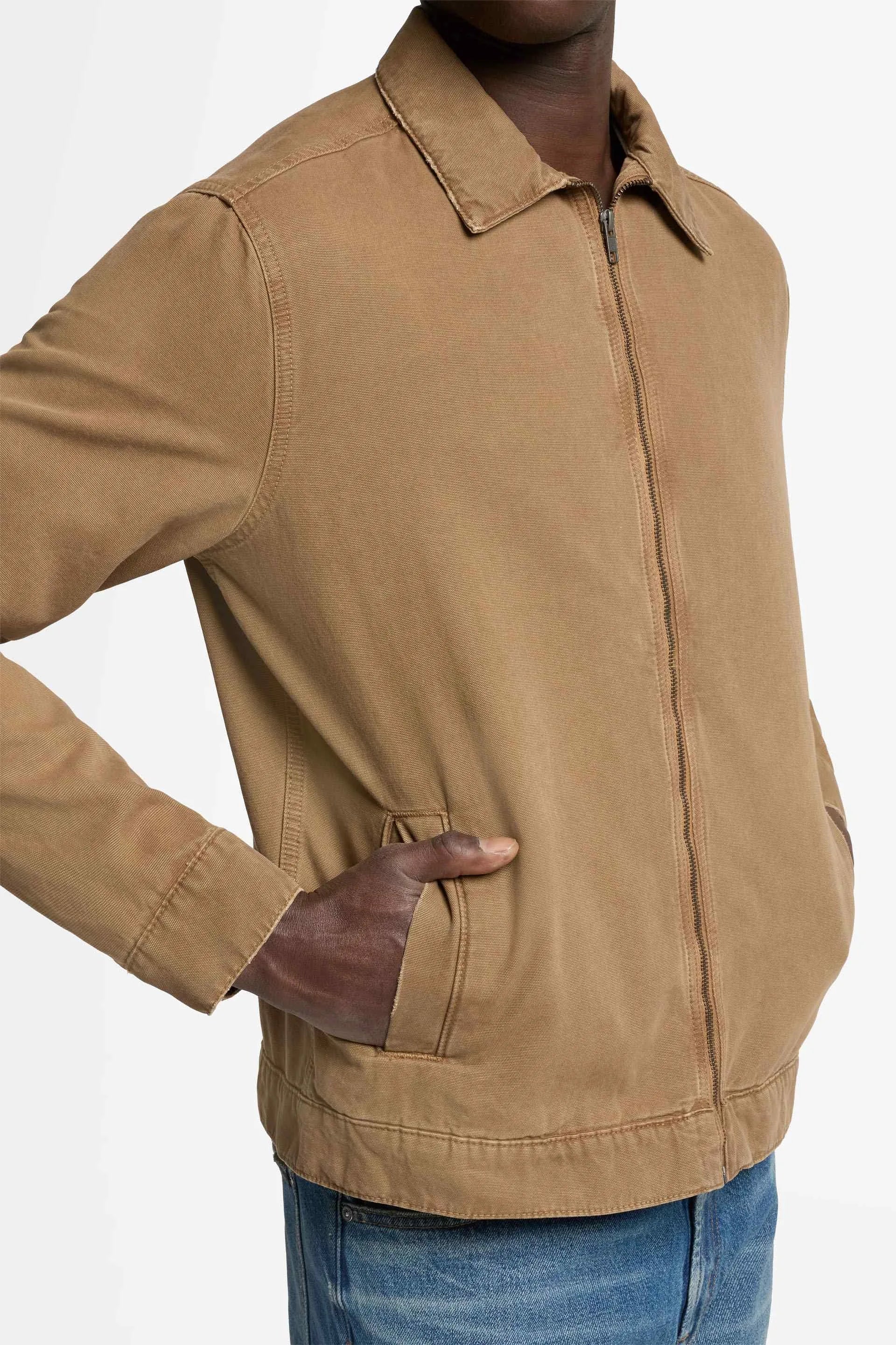 7 For All Mankind_Beige_Harrington Jacket Canvas Khaki_7TI20E44_1DG_07