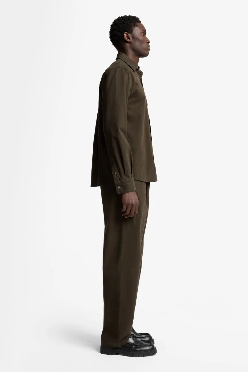 7 For All Mankind_Green_Long Sleeve Regular Shirt in Comfort Twill_7TN80E39_1NO_03