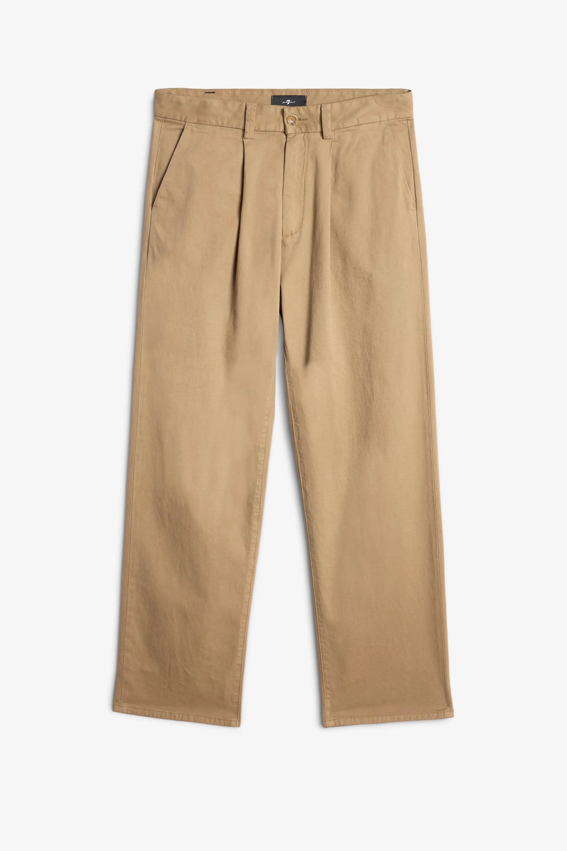 7 For All Mankind_Beige_Pleated Trouser in Comfort Twill_7TY51E39_1NP_06