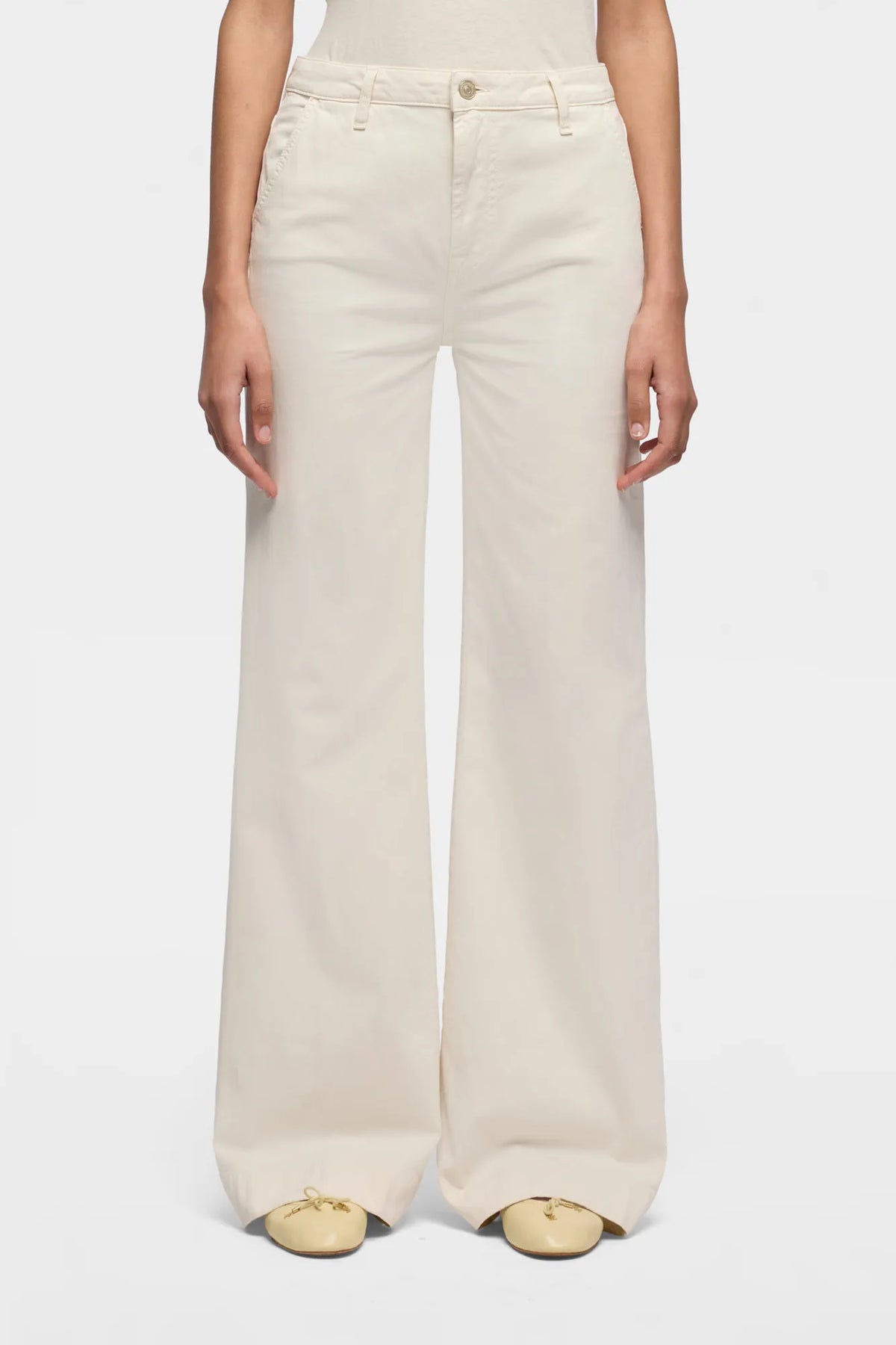 7 For All Mankind Ecru Women Modern Dojo in Comfort Twill SKU: 7U330E39_3O7 Image 02