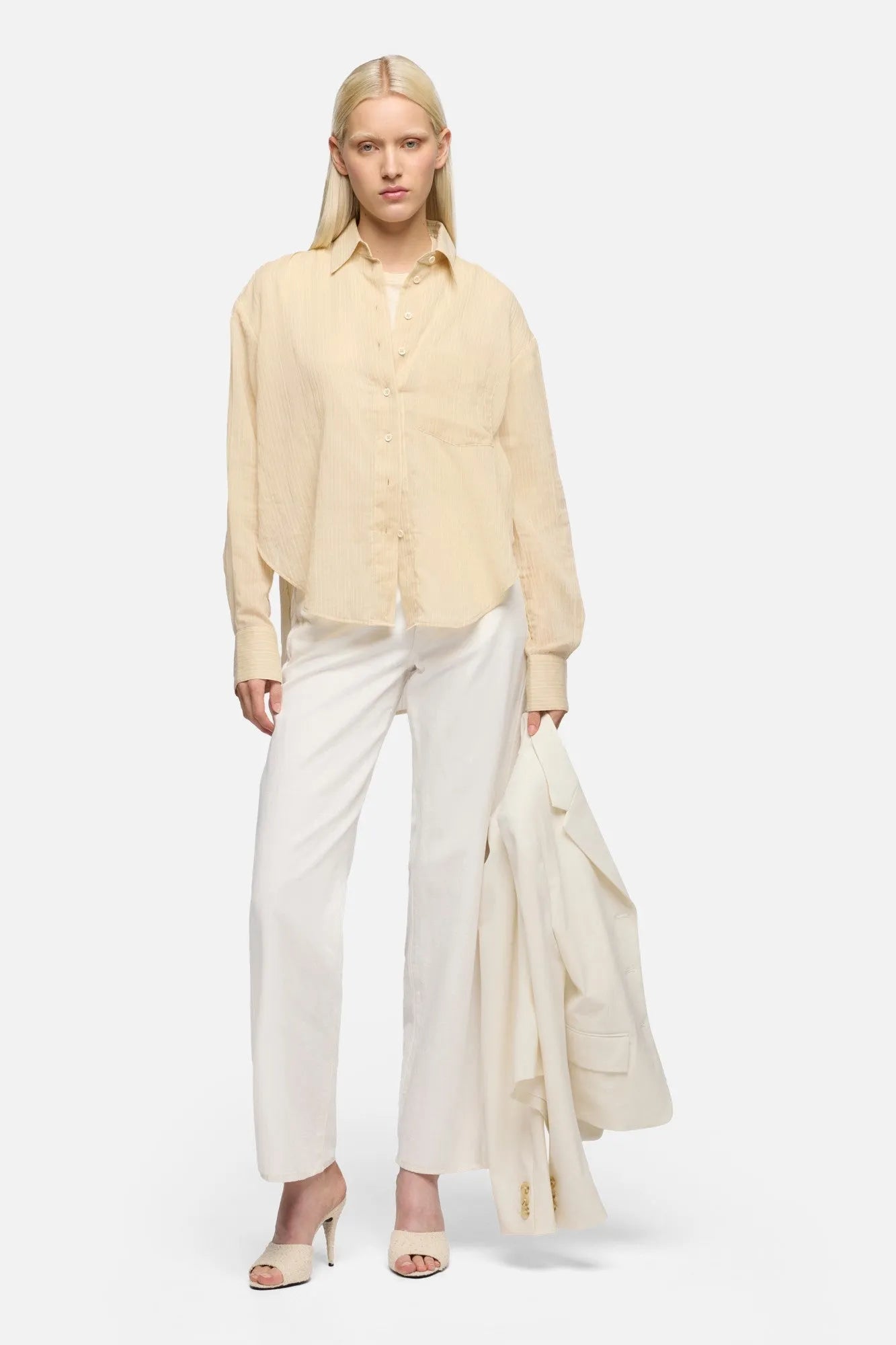 7 For All Mankind White Women Stovepipe Straight in Denim Linen SKU: 7U4N0X10_LNI Image 02