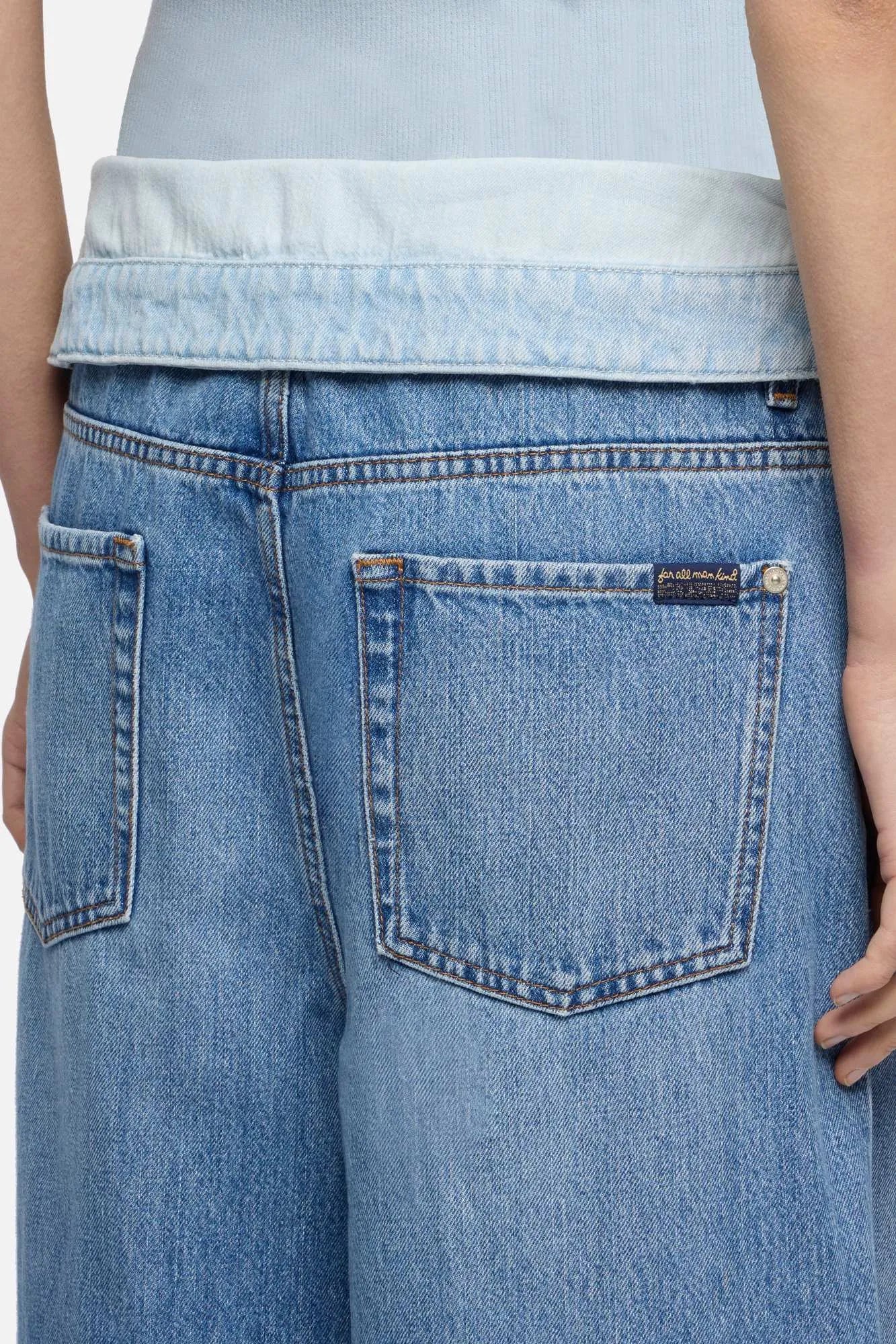 7 For All Mankind Light Blue Women Slouchy Wide Leg SKU: 7U7D0E52_3DI Image 04