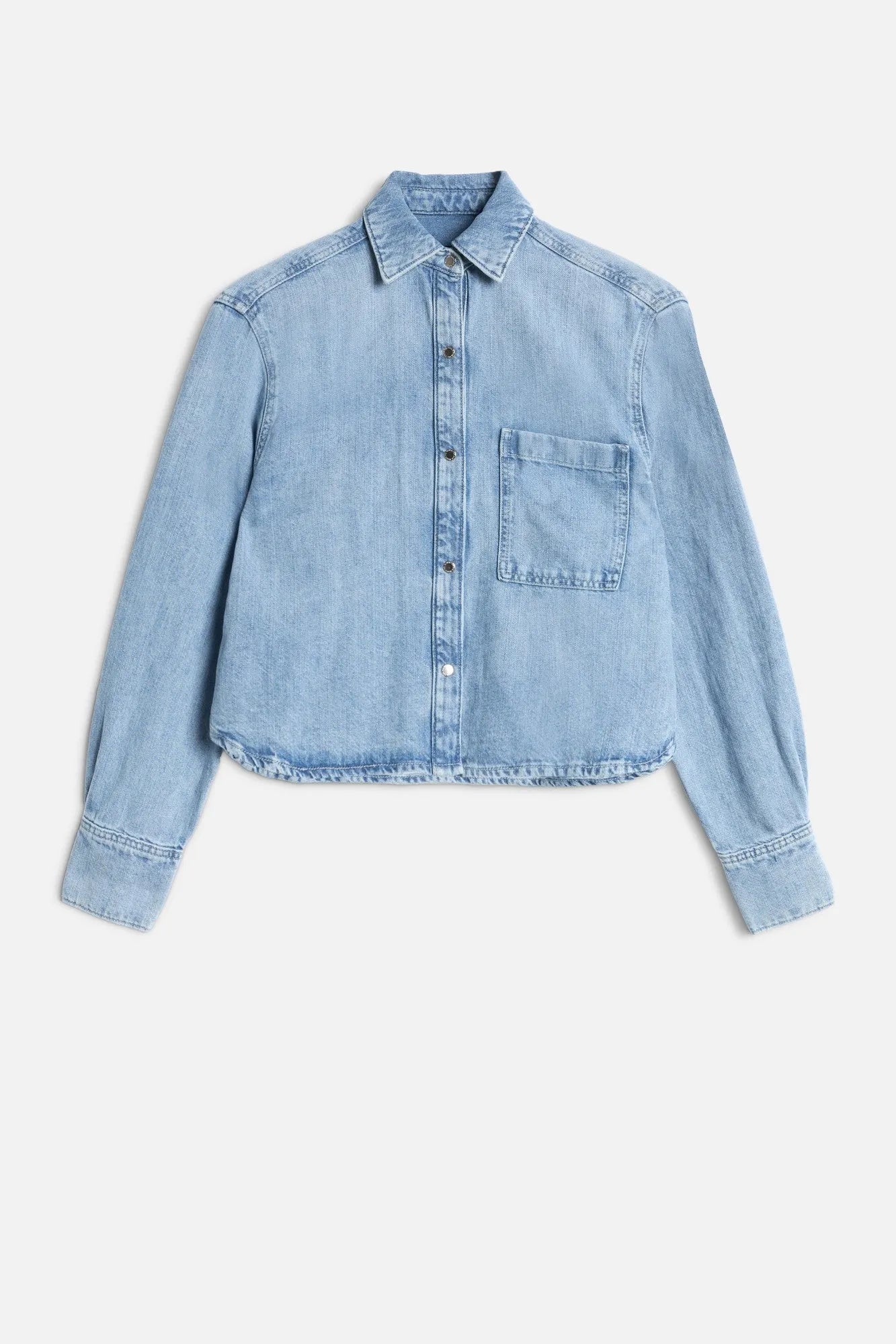 7 For All Mankind Iris Women Ivy Shirt in Indigo Linen SKU: 7U7J0U03_IRI Image 01