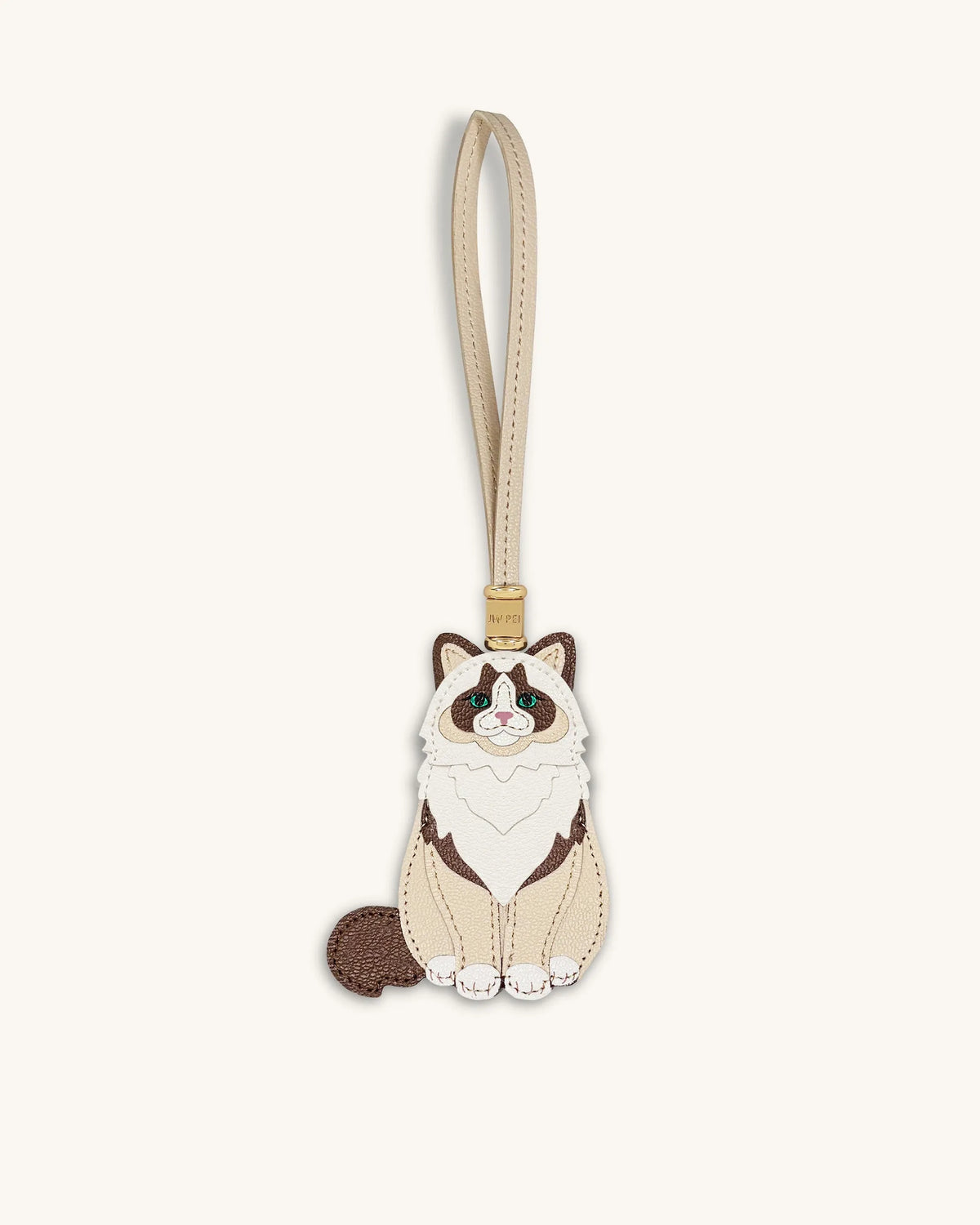 JW Pei Beige Women Ragdoll Cat Bag Charm SKU: 7W92-3_Beige Image 01