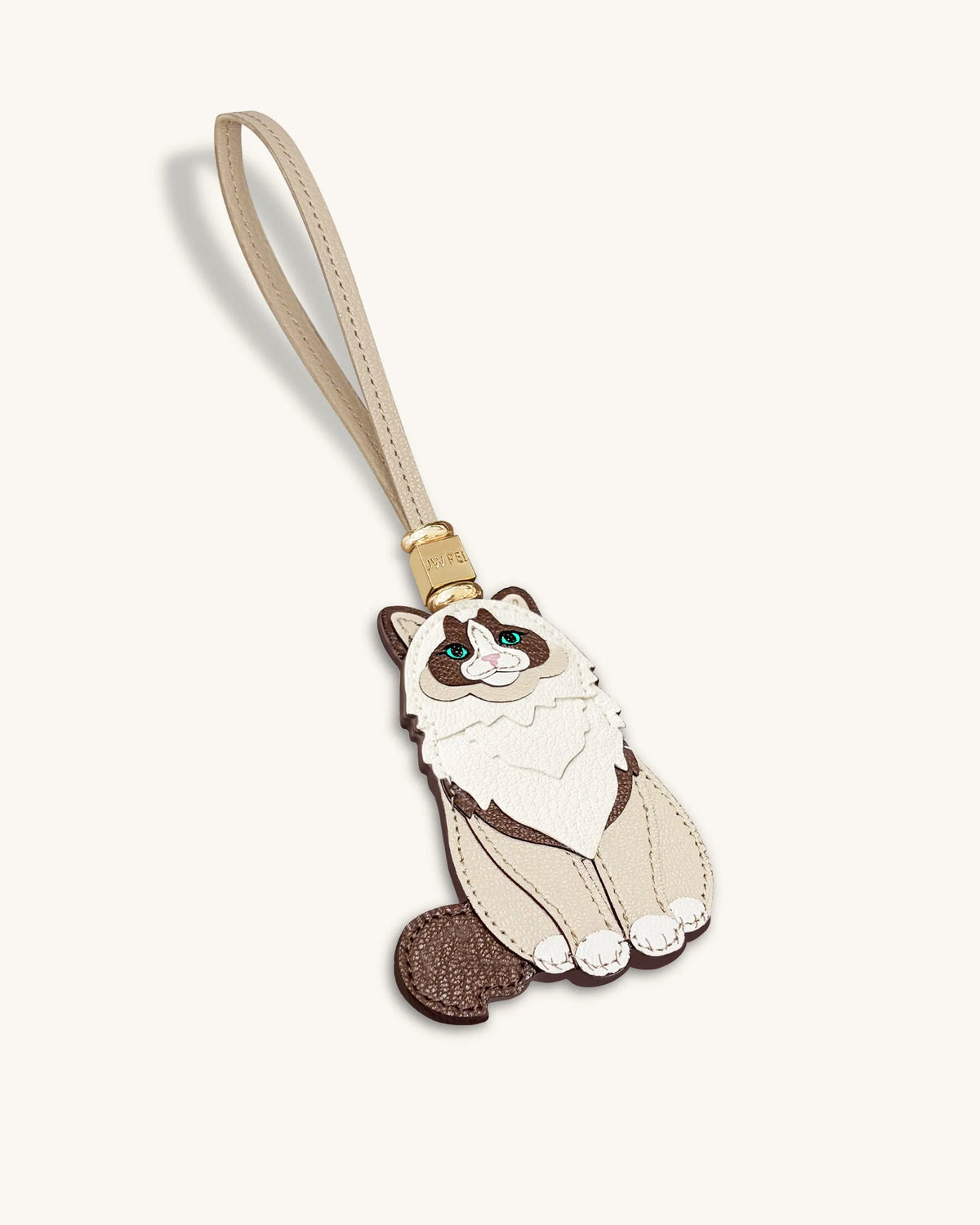 JW Pei Beige Women Ragdoll Cat Bag Charm SKU: 7W92-3_Beige Image 03
