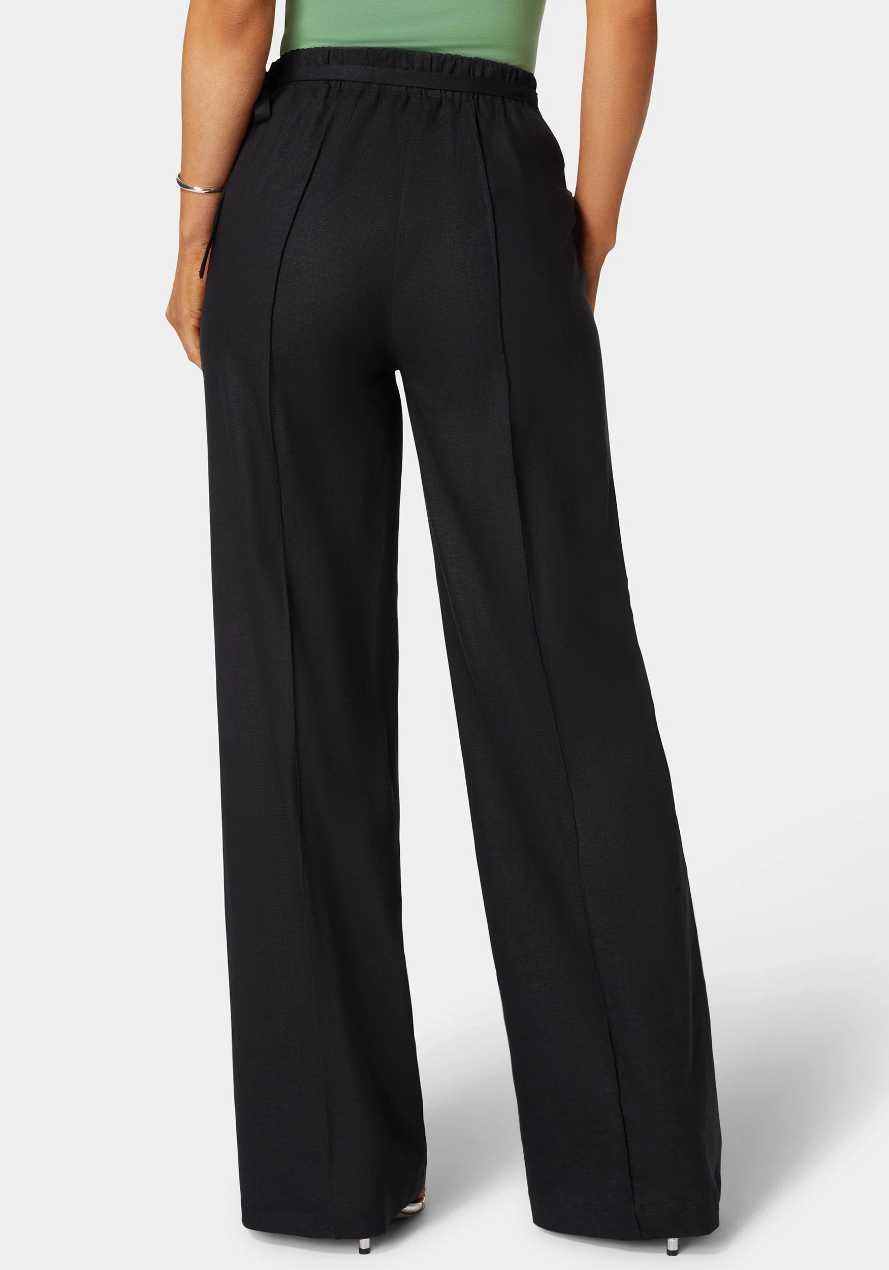 Bebe_Natural Waist Linen Straight Leg Pant_7swp0353be_Black_03