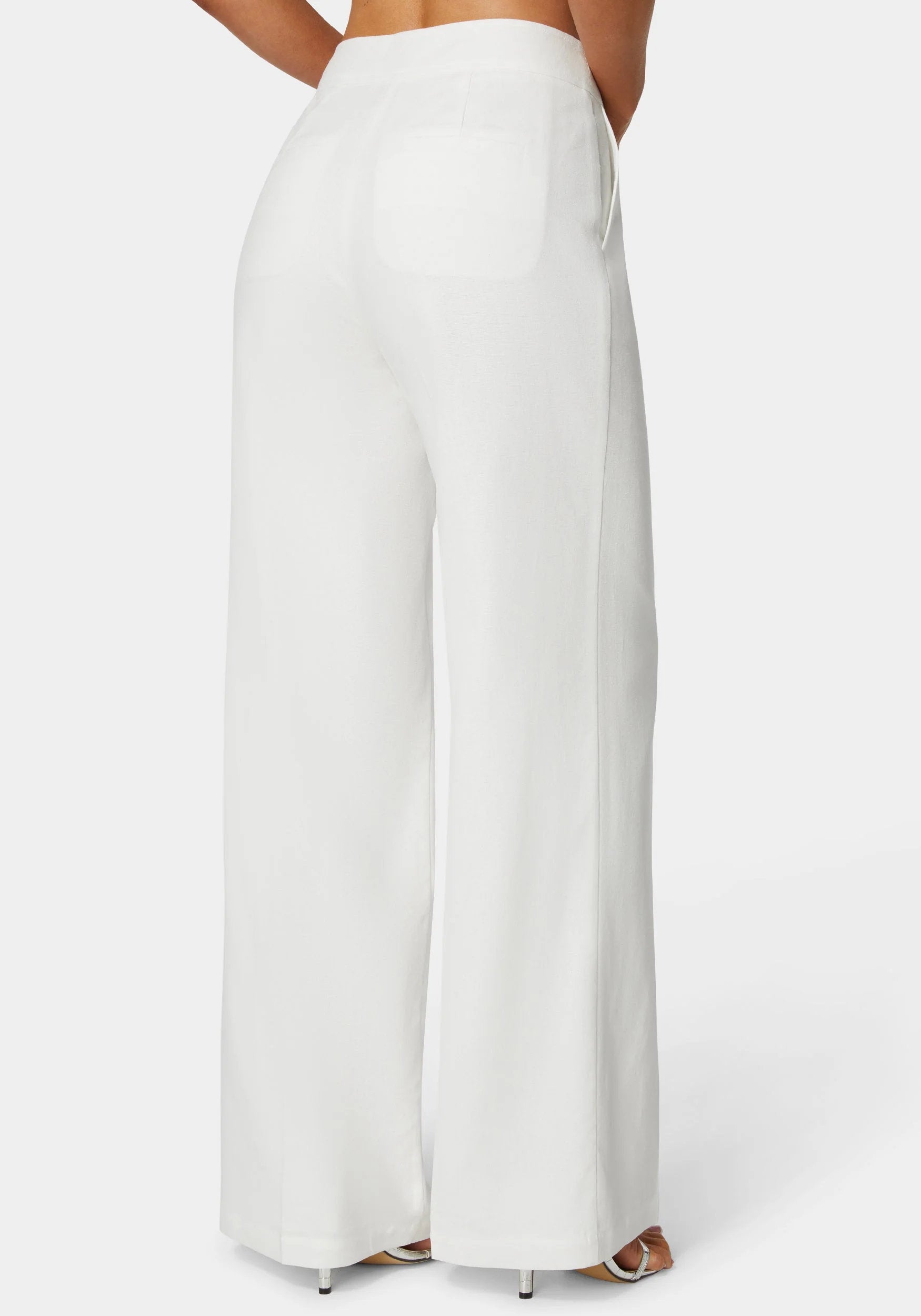 Bebe_Stretch Linen Palazzo Leg Pant_7swp0354be_White Alyssum_04