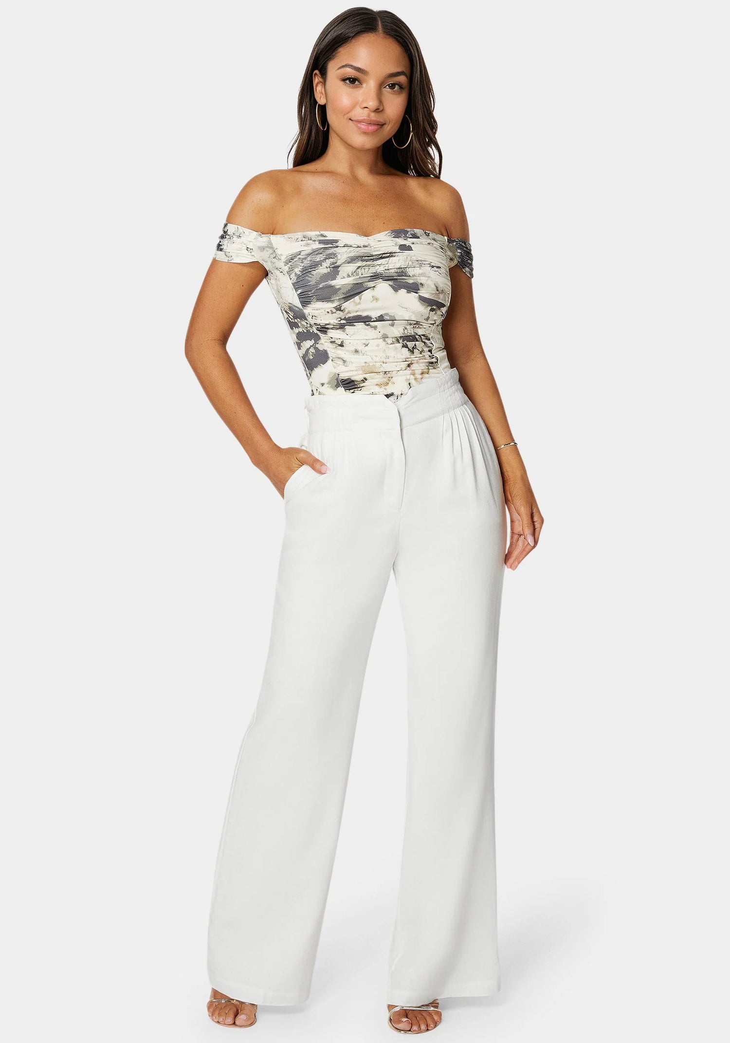 Bebe_Linen High Waist Palazzo Leg Pant_7swp0358be_White Alyssum_01