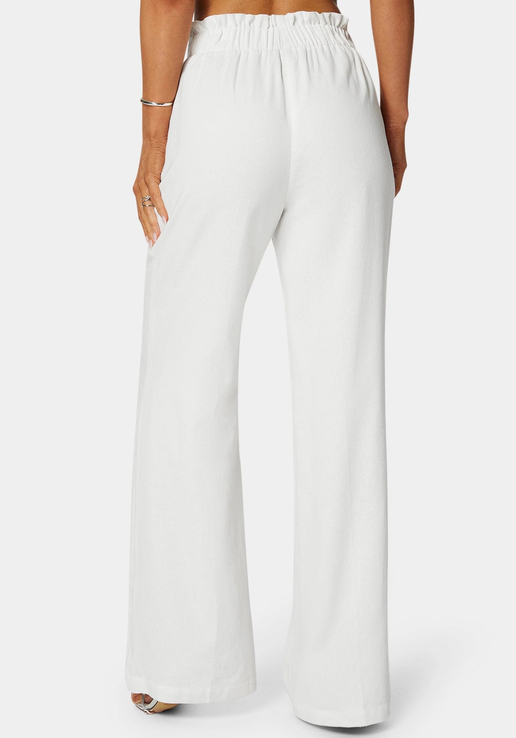 Bebe_Linen High Waist Palazzo Leg Pant_7swp0358be_White Alyssum_03