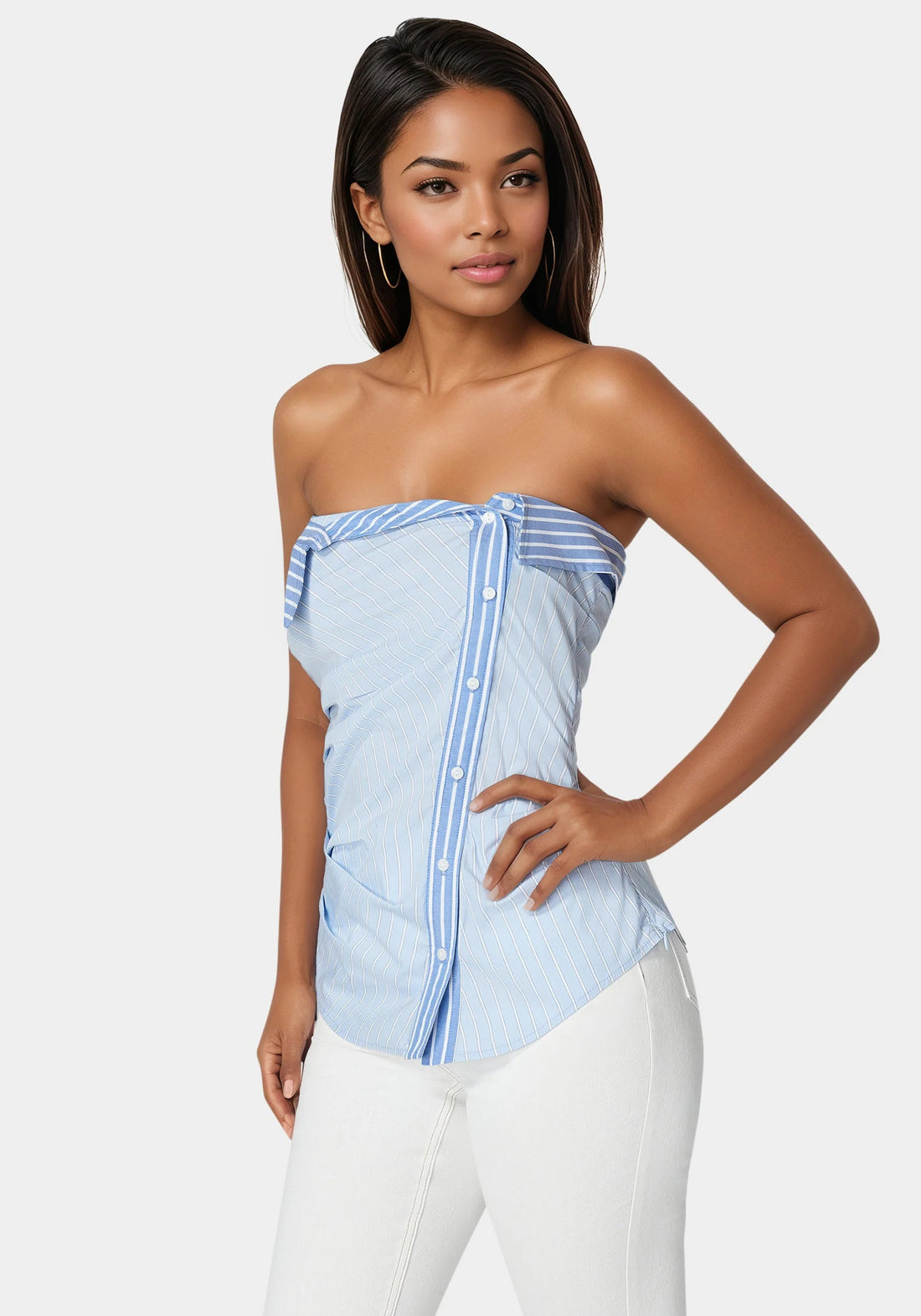 Bebe_Ruched Asymmetric Top_7swt0398be_Clear Sky Regatta_02