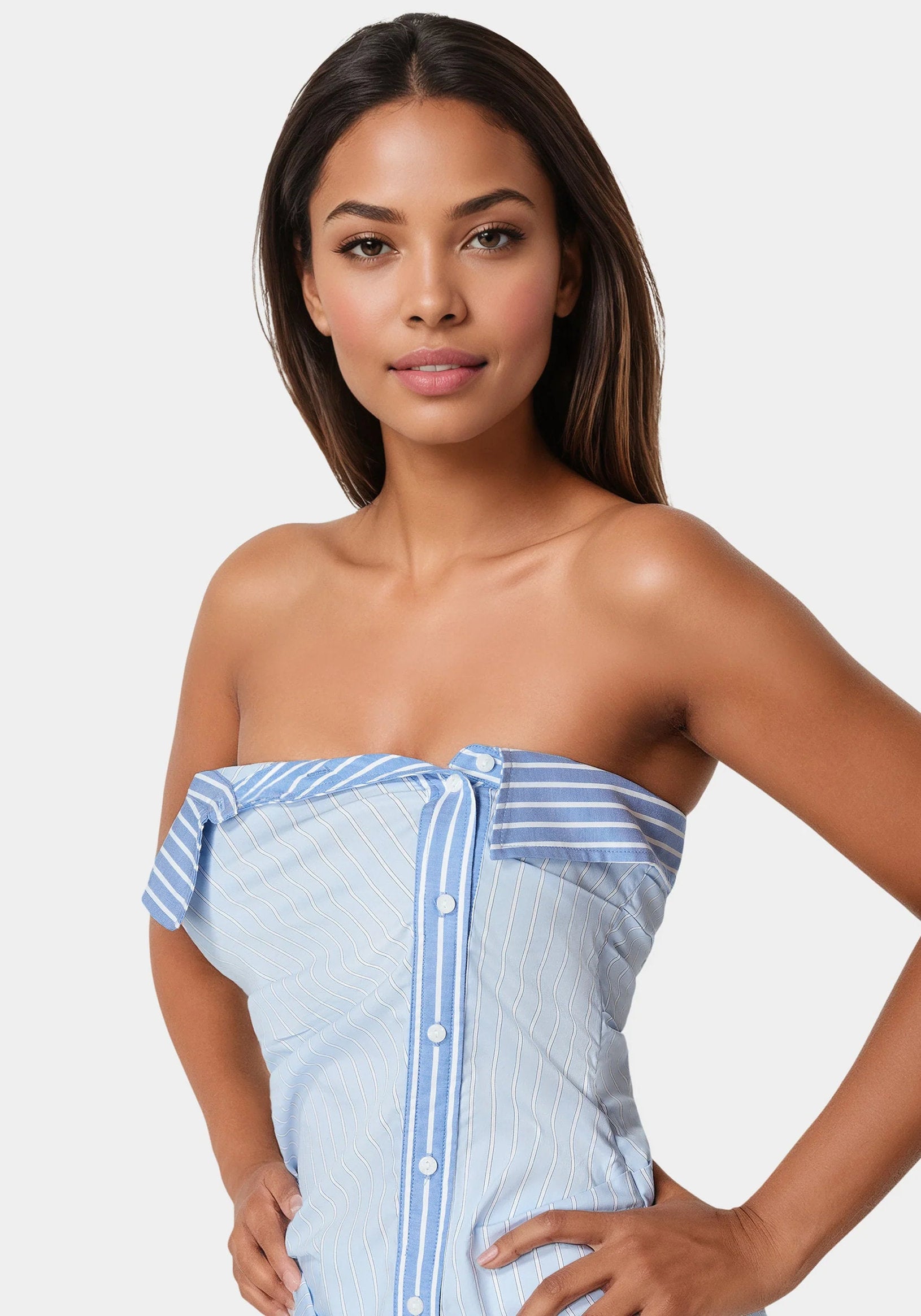 Bebe_Ruched Asymmetric Top_7swt0398be_Clear Sky Regatta_04