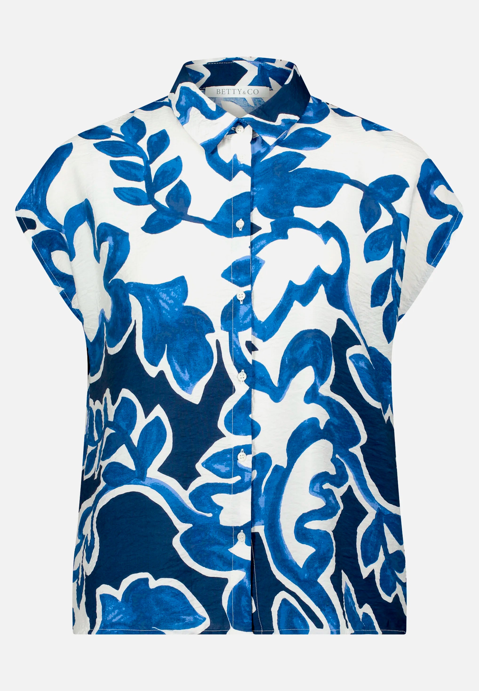 Betty Barclay Cream/Dark Blue Women Printed Shirt Blouse SKU: 8008-3369_1883 Image 04