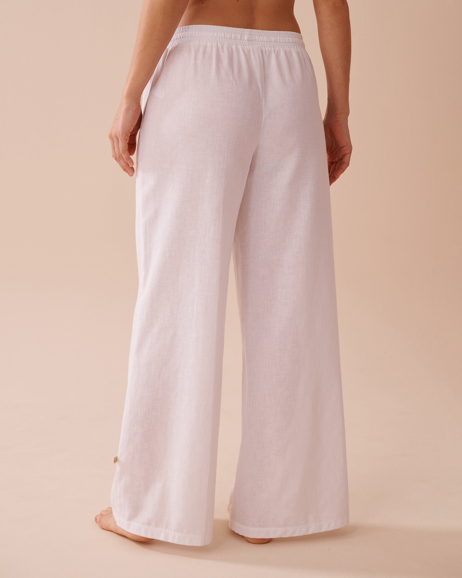 La Vie en Rose_Cotton-Linen Blend Wide Leg Pants_80200058_10000_02