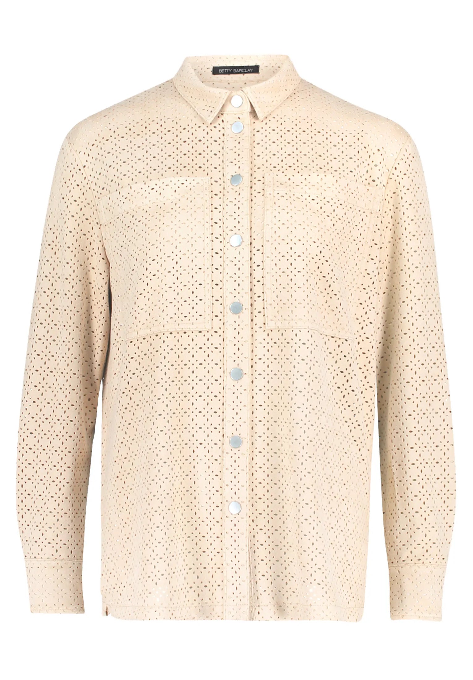 Betty Barclay Classic Beige Women Shirt Blouse with Button Placket SKU: 8026-1835_7234 Image 05