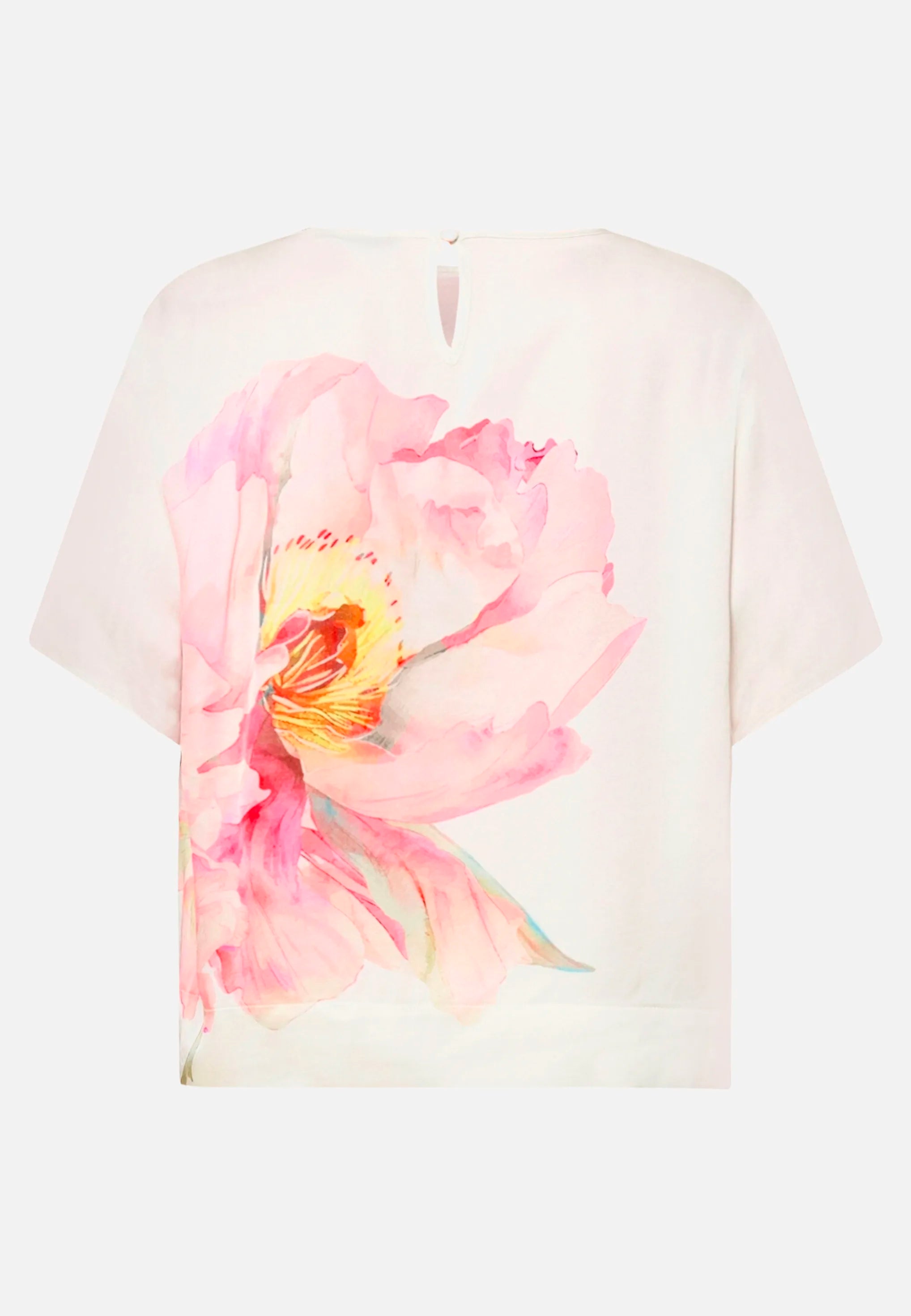 Betty Barclay Patch Cream/Rose Women Slip-On Blouse with Ribbed Cuffs SKU: 8030-1847_1945 Image 05