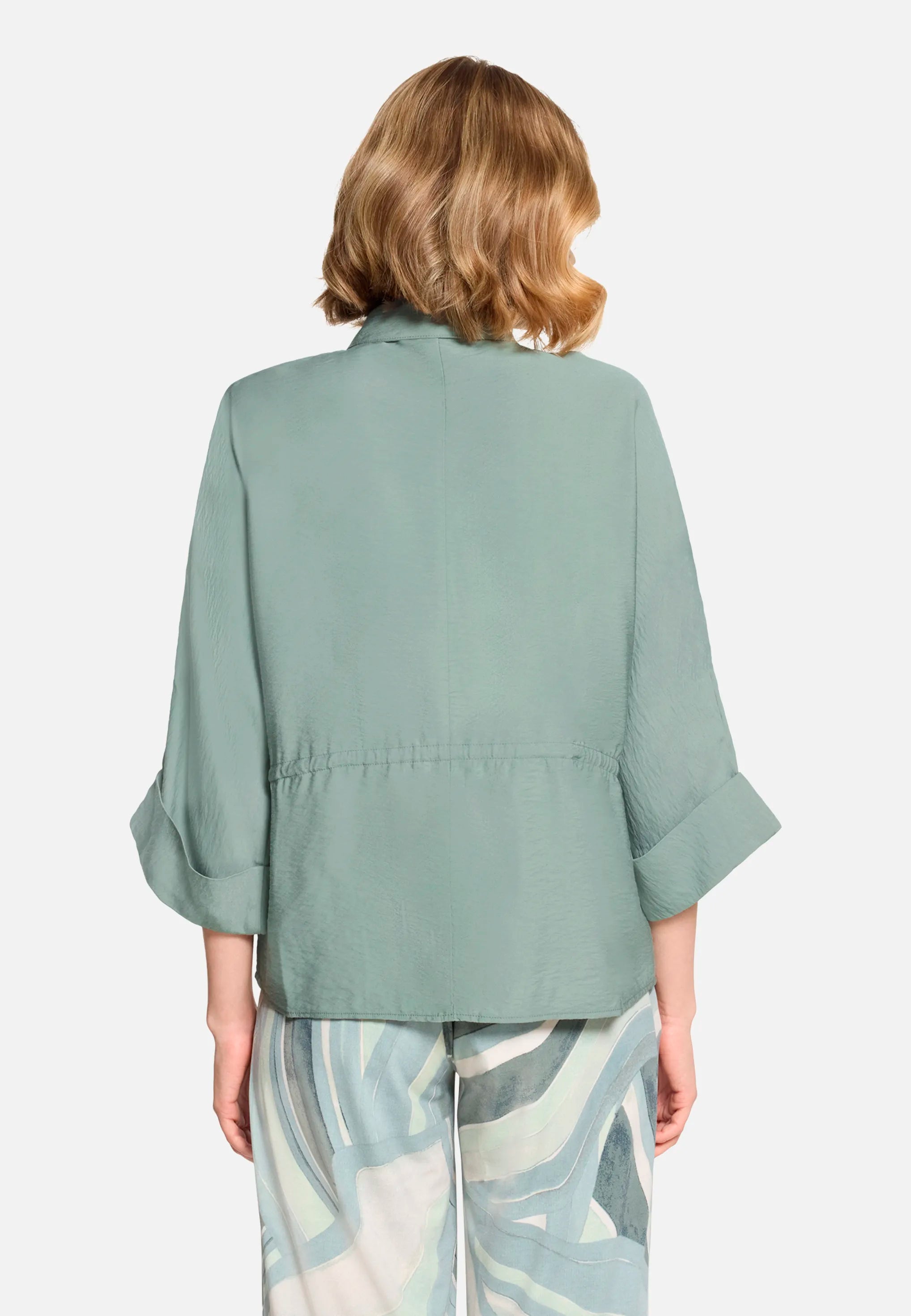 Betty Barclay Chinois Green Women Blouse Jacket with Drawstring SKU: 8031-1836_9194 Image 03