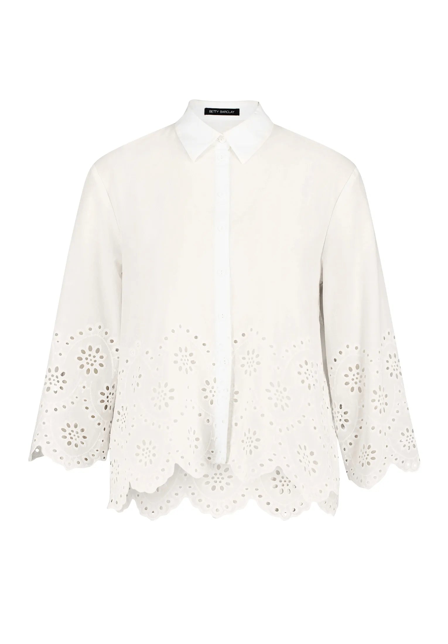 Betty Barclay Offwhite Women Lace Blouse with Decorative Edges SKU: 8036-1926_1014 Image 01