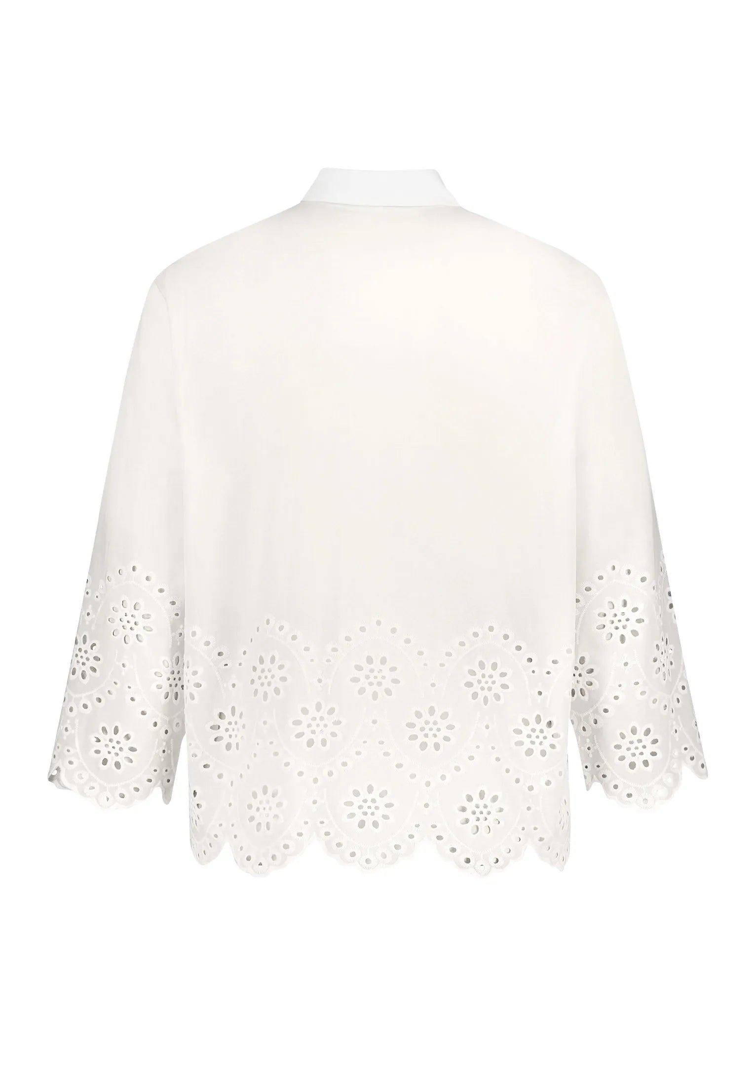 Betty Barclay Offwhite Women Lace Blouse with Decorative Edges SKU: 8036-1926_1014 Image 02