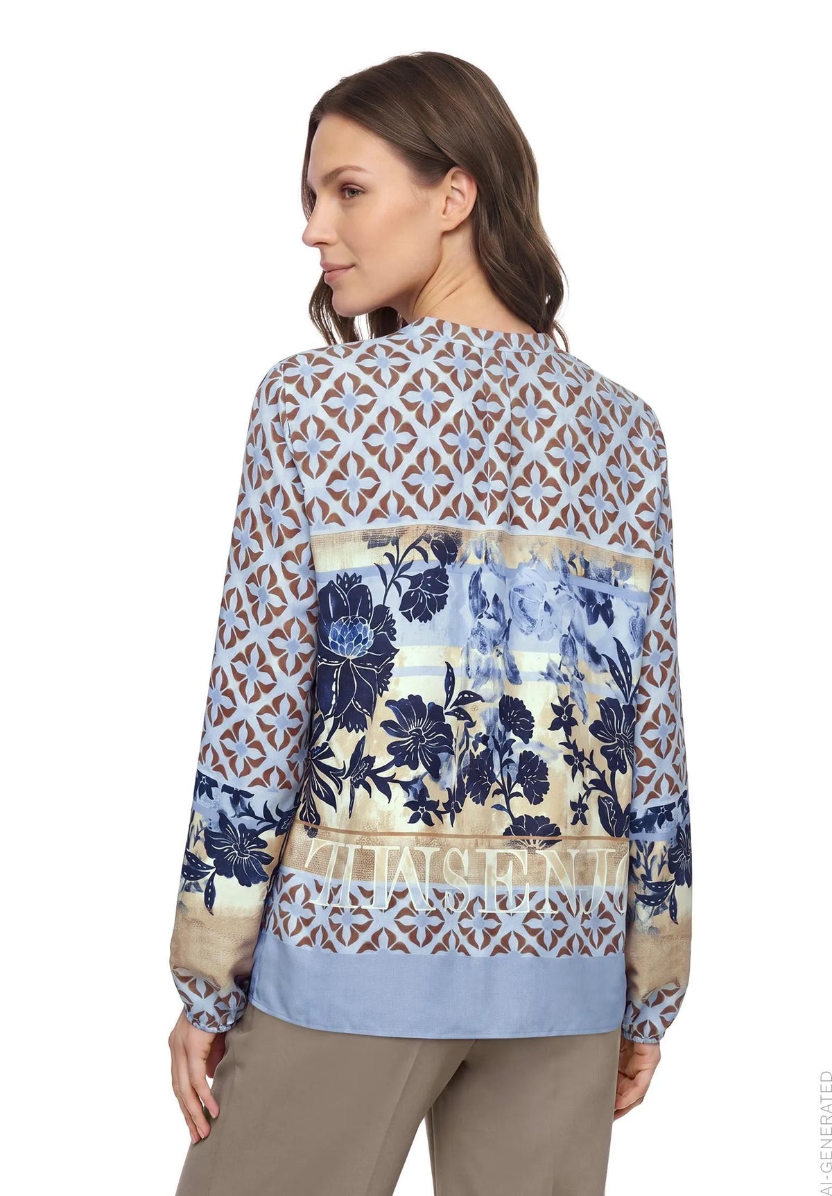 Betty Barclay Blue/Beige Women Long Blouse SKU: 8118-1696_8872 Image 03