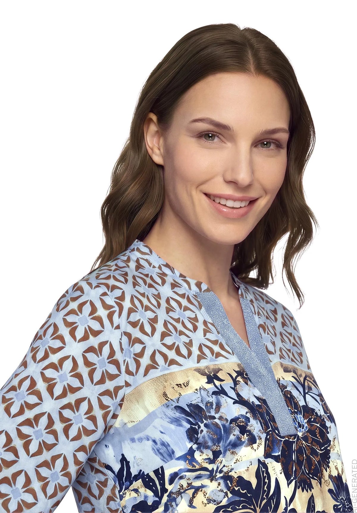 Betty Barclay Blue/Beige Women Long Blouse SKU: 8118-1696_8872 Image 04