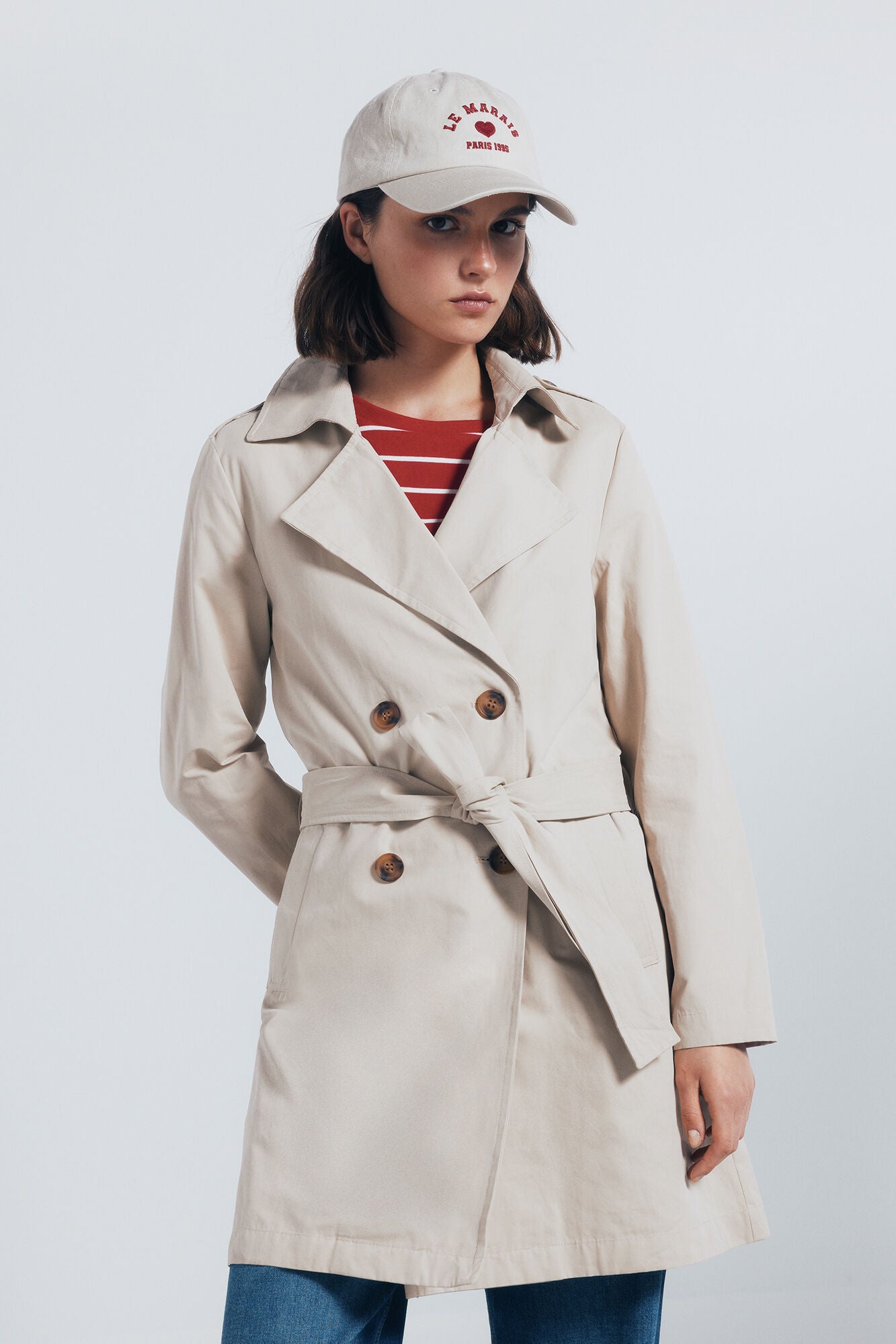 Springfield_Beige_Buttoned Trench Coat with Belt_8232579_55_03