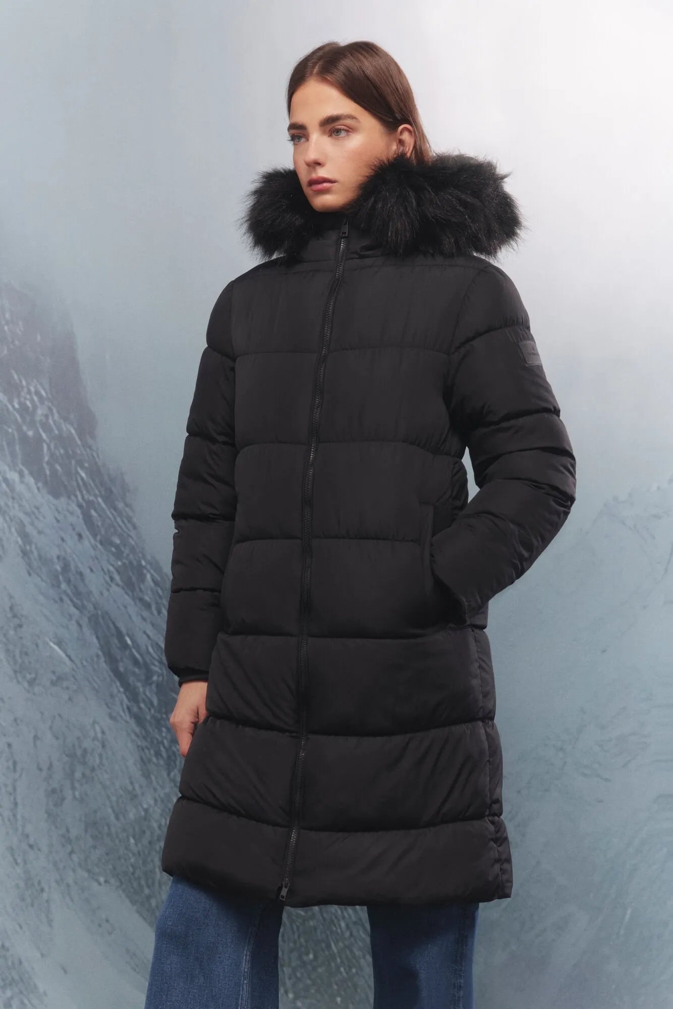 Springfield_Black_Thermolite Puffer Long Coat_8272796_01_01