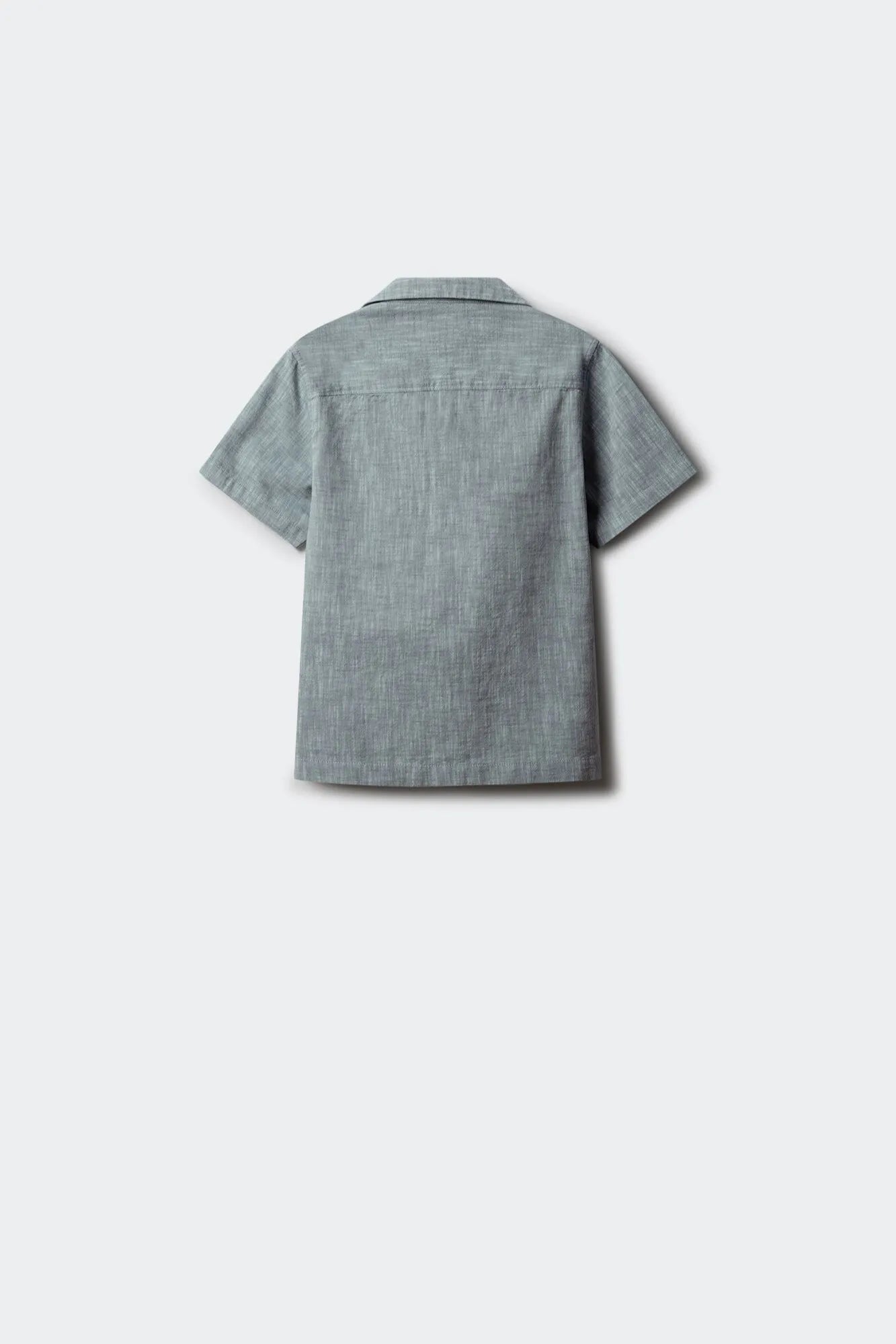 Springfield Blue Boys Linen-Look Short Sleeve Shirt SKU: 8483000_83 Image 02