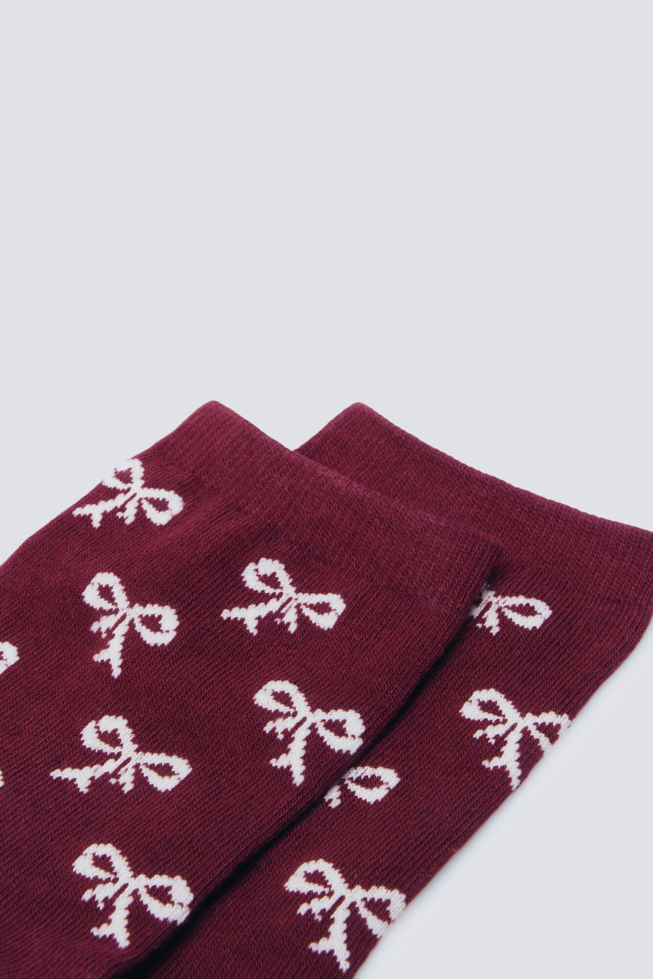 Springfield_Maroon_Long Socks with Bows_8542344_69_02