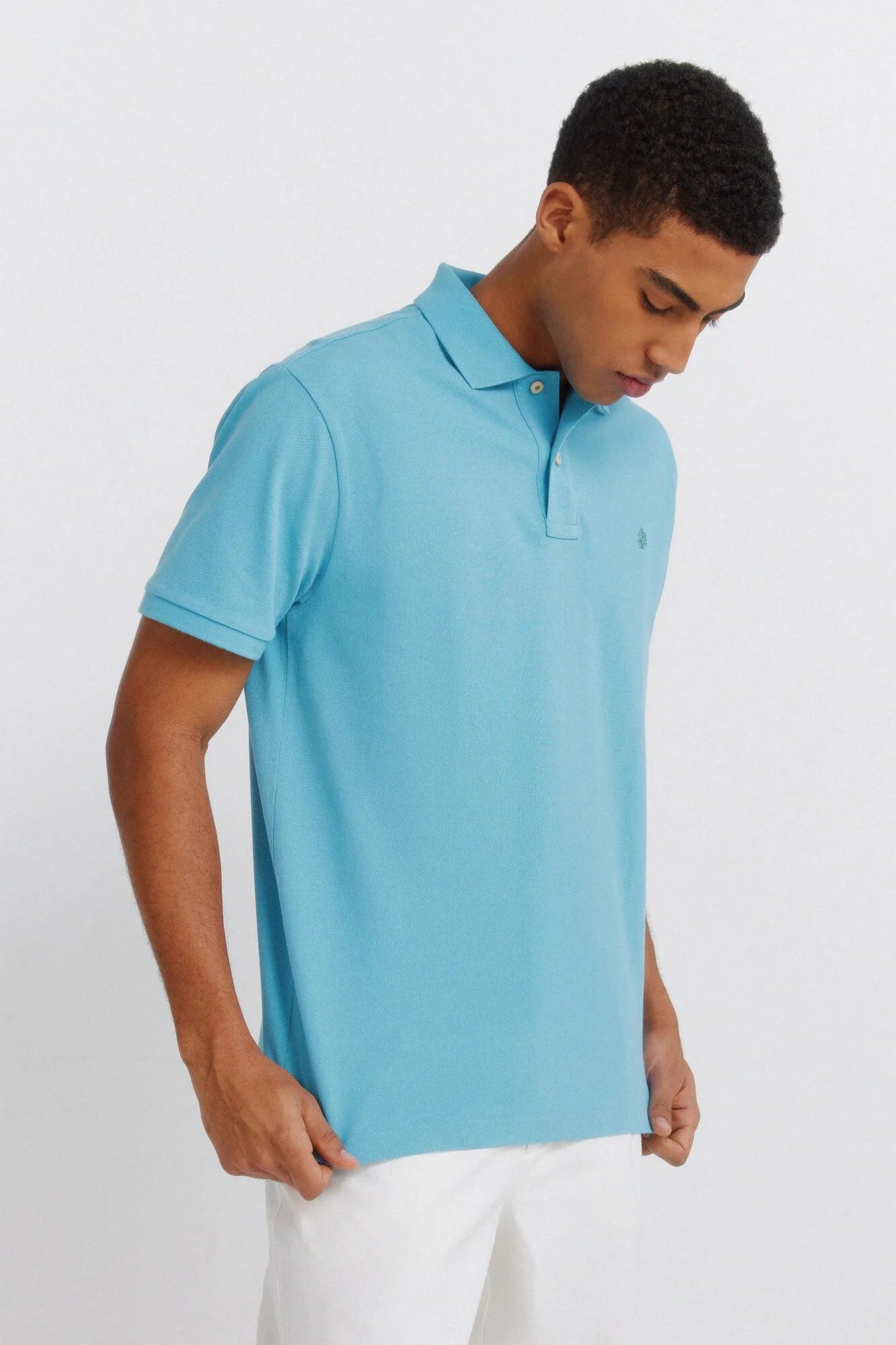 Springfield Blue Men Basic Regular Fit Polo Shirt Springfield SKU: 8551097_80 Image 01