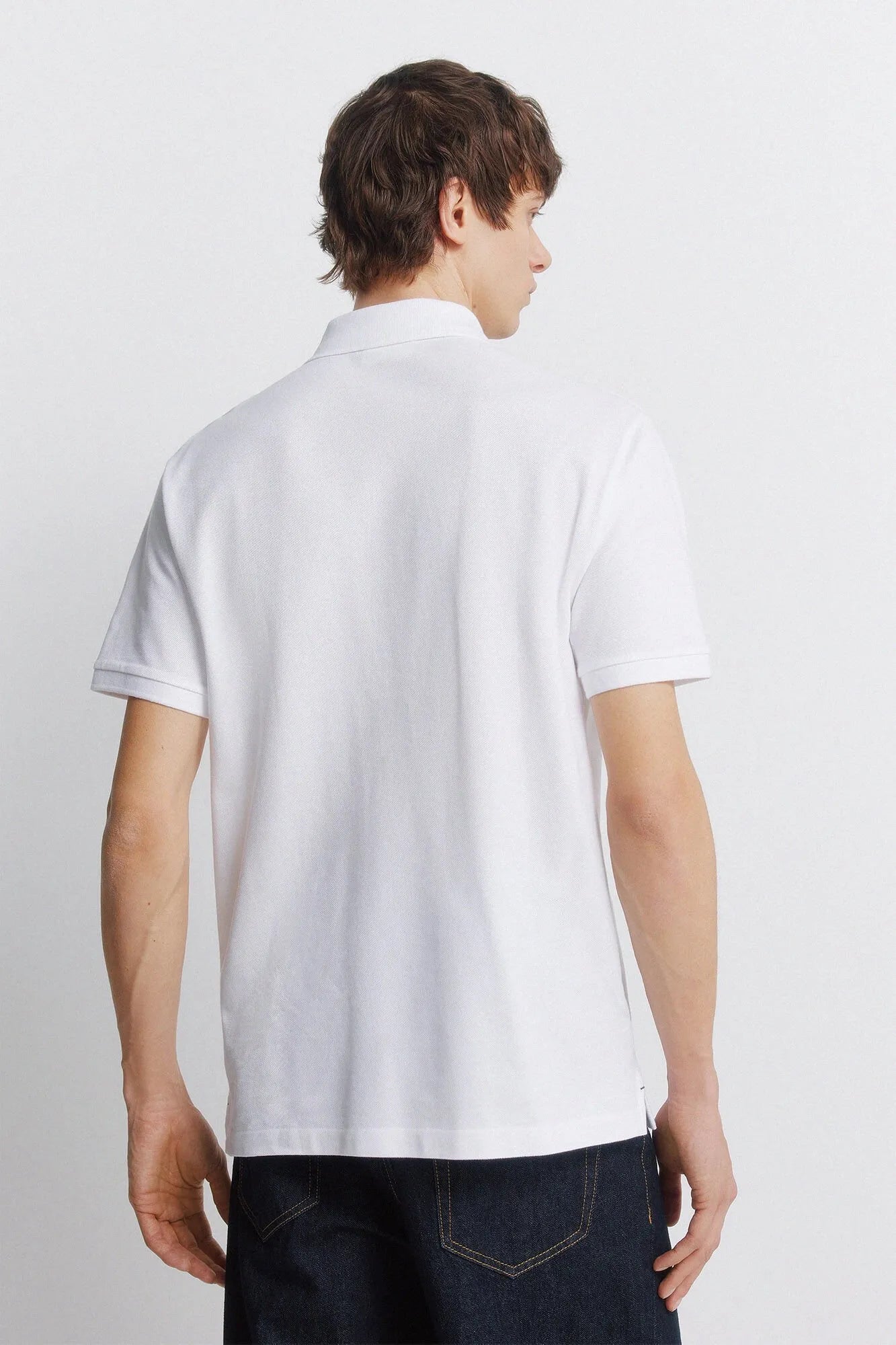 Springfield White Men Basic Regular Fit Polo Shirt Springfield SKU: 8551097_99 Image 03