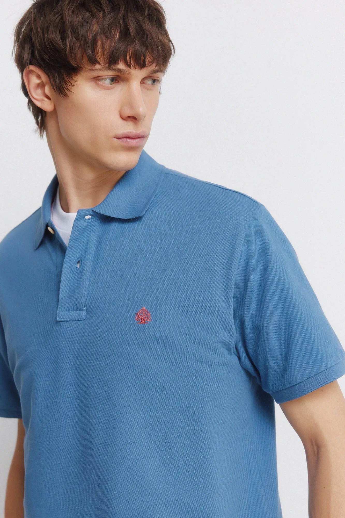 Springfield Blue Men Basic Regular Fit Polo Shirt Springfield SKU: 8551105_14 Image 02