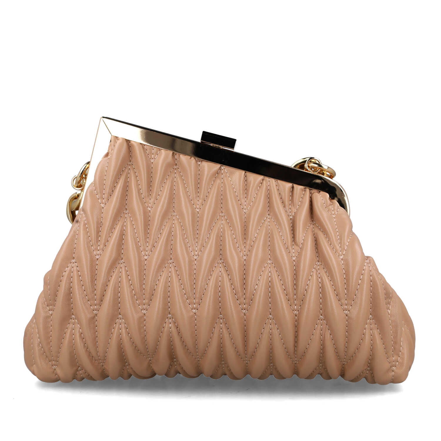 Beige Handbag With Chain Strap_85678_42_03