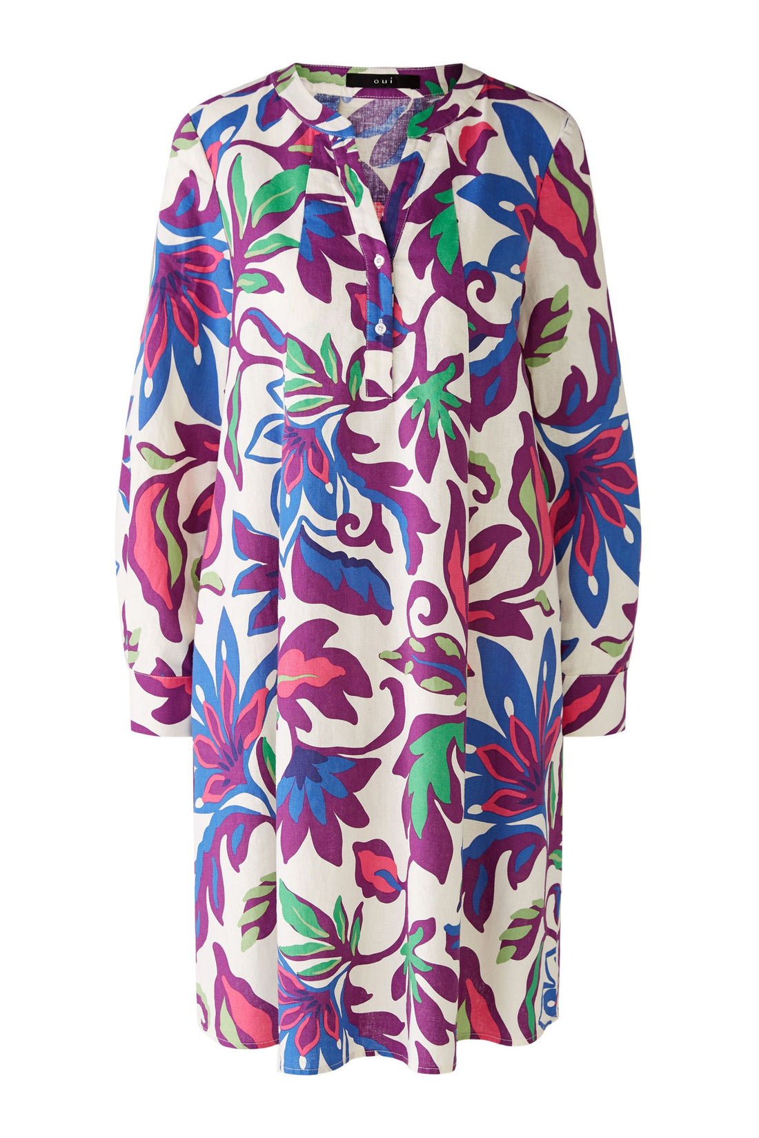 Long Sleeve Short Dress With All Over Print_85835_0416_01