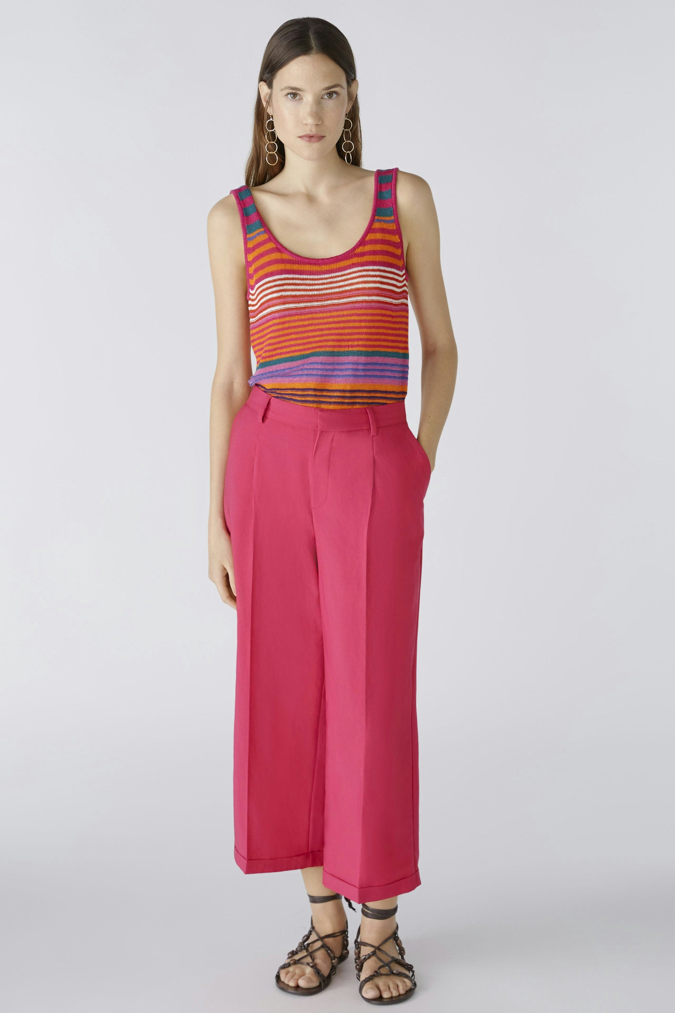 Culotte Style Dress Trousers In Lyocell Blend_87580_3438_05