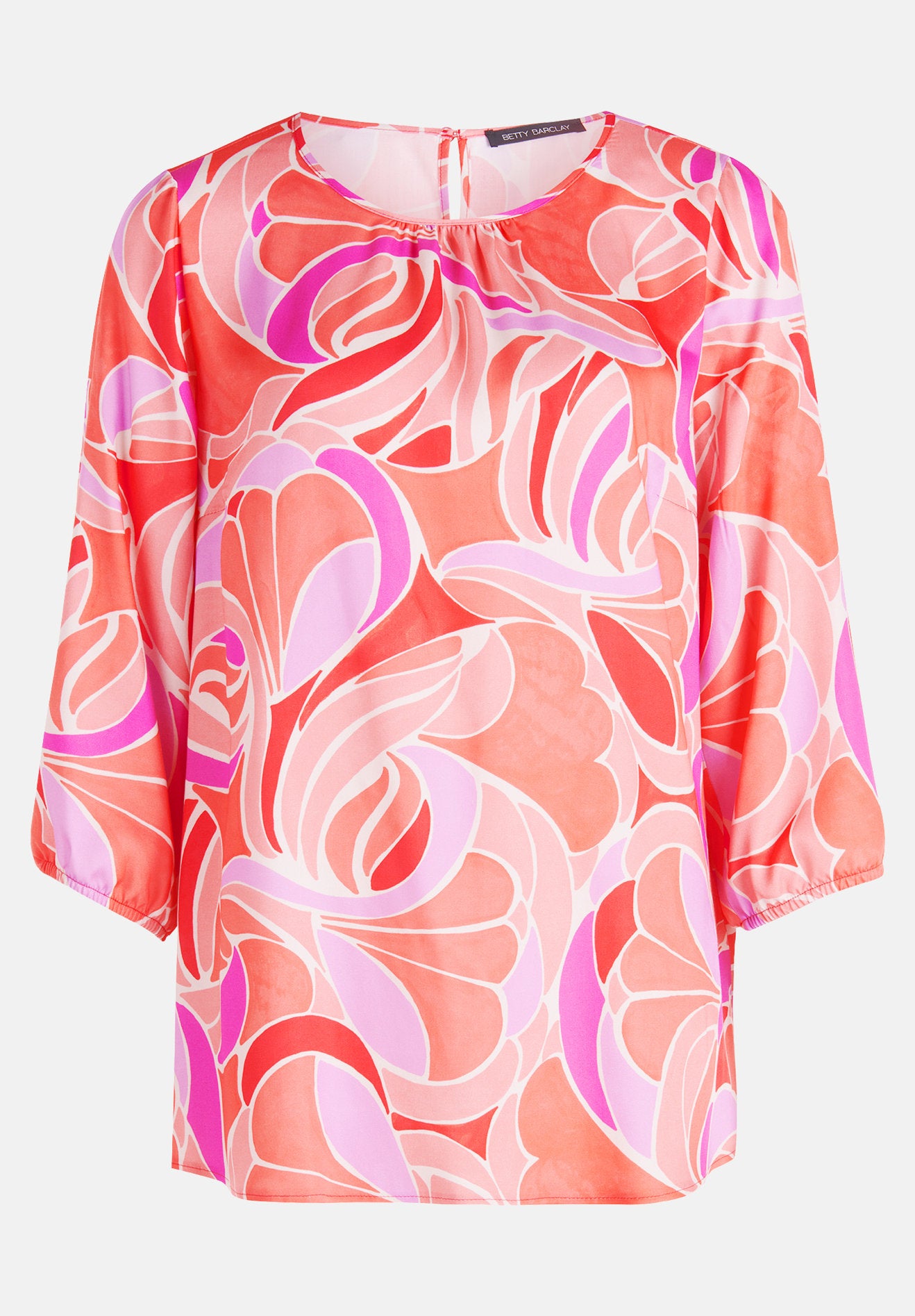 Betty Barclay_Satin Blouse with 3/4 Sleeves_8817-1110_4826_04