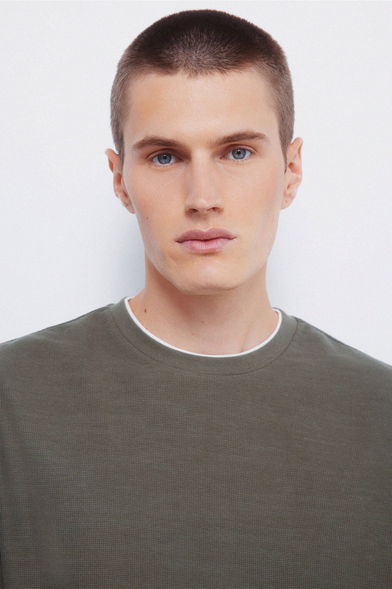 Springfield_Khaki_Double Waffle Fabric T-Shirt_8832417_35_02